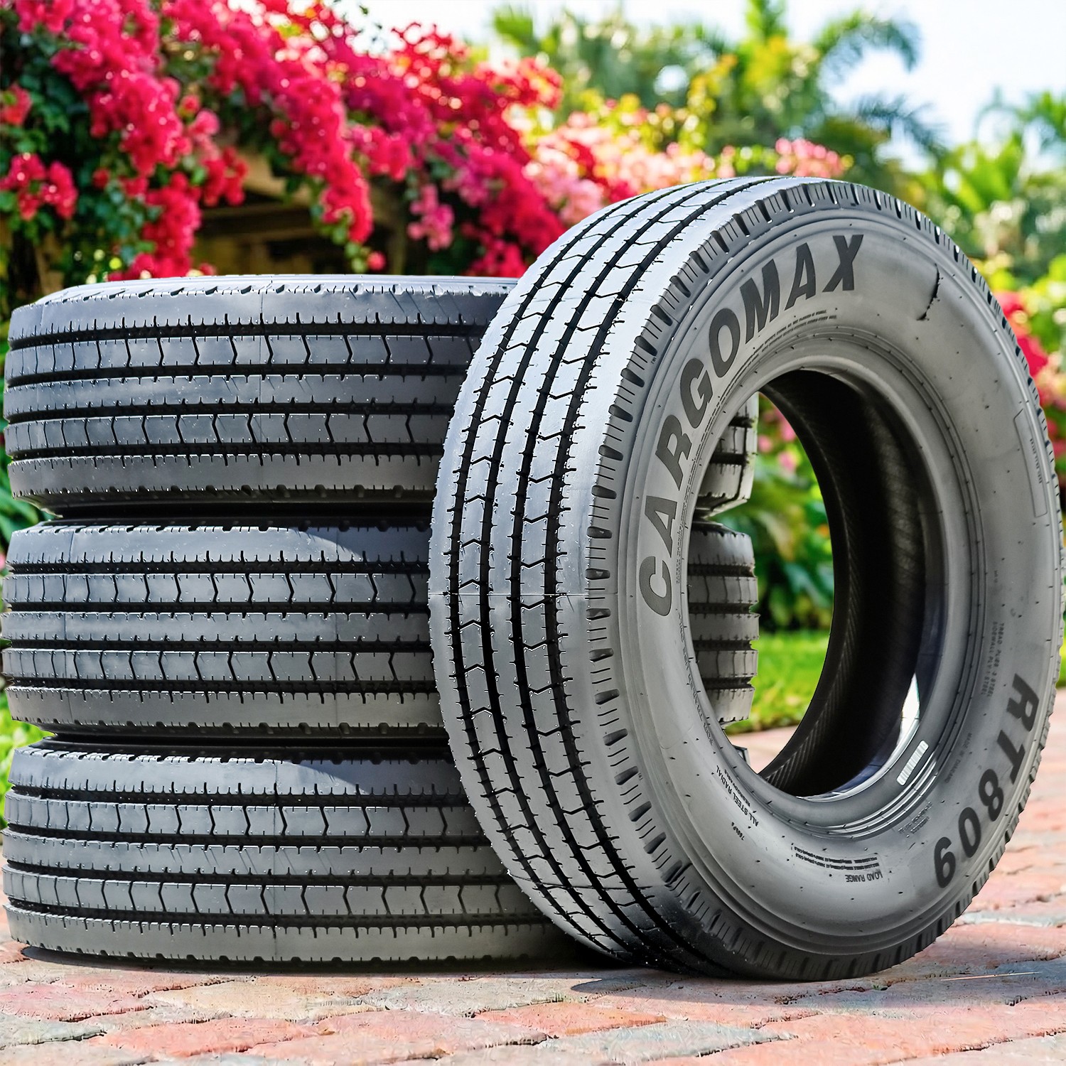4 Tires Cargo Max RT809 (DT) All Steel ST 235/85R16 Load H 16 Ply Trailer