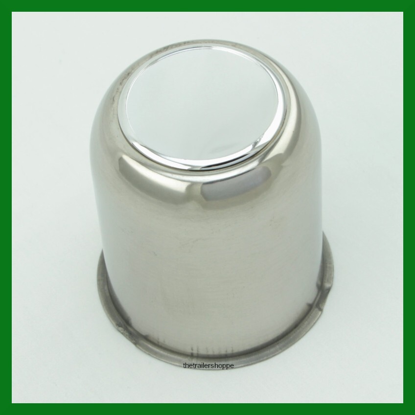 Stainless Steel Chrome Rounded Center Cap Cover For Trailer Wheel EZ Lube 3.19