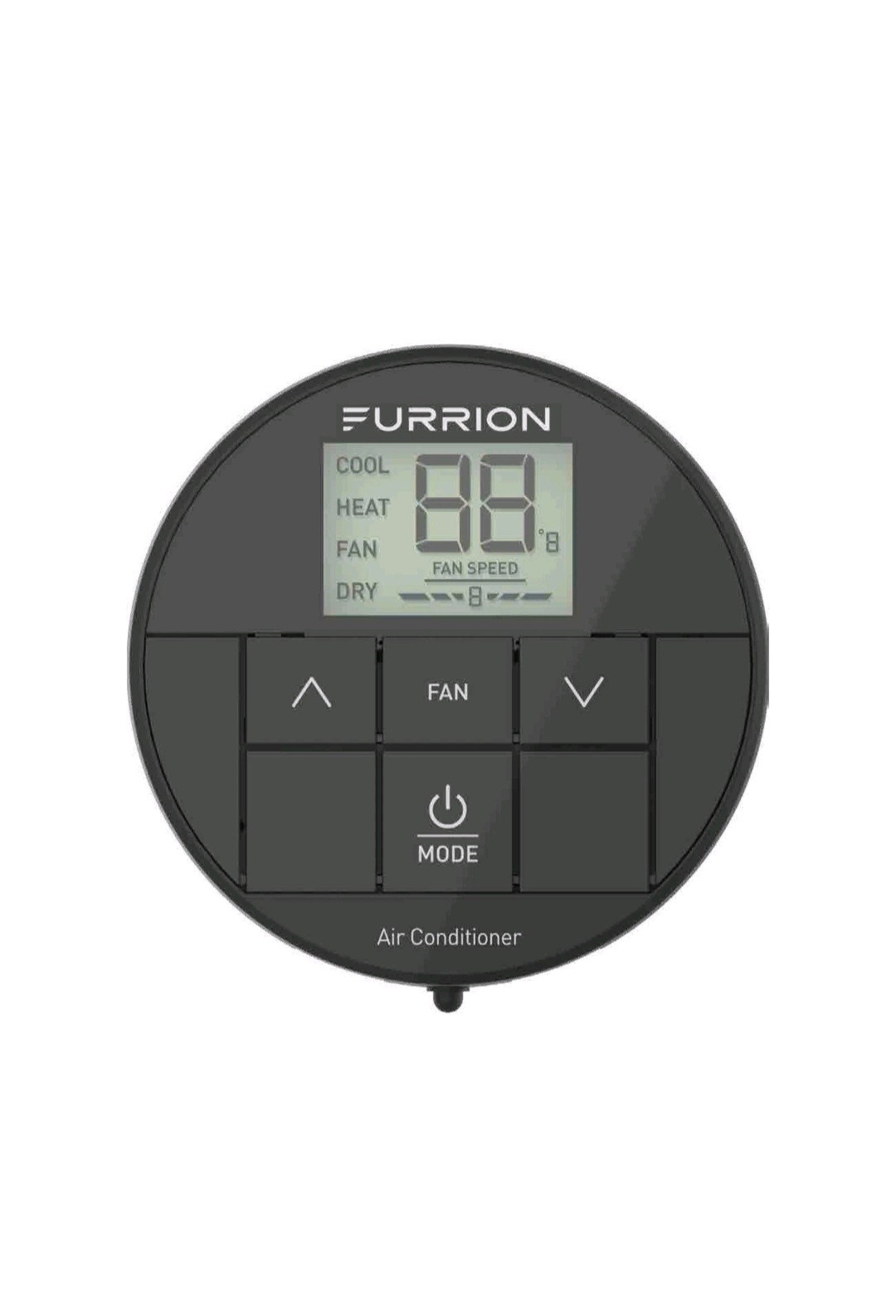 Furrion Chill Single-Zone Basic Backlit LED Wall Thermostat – Black, 2 Fan Speed