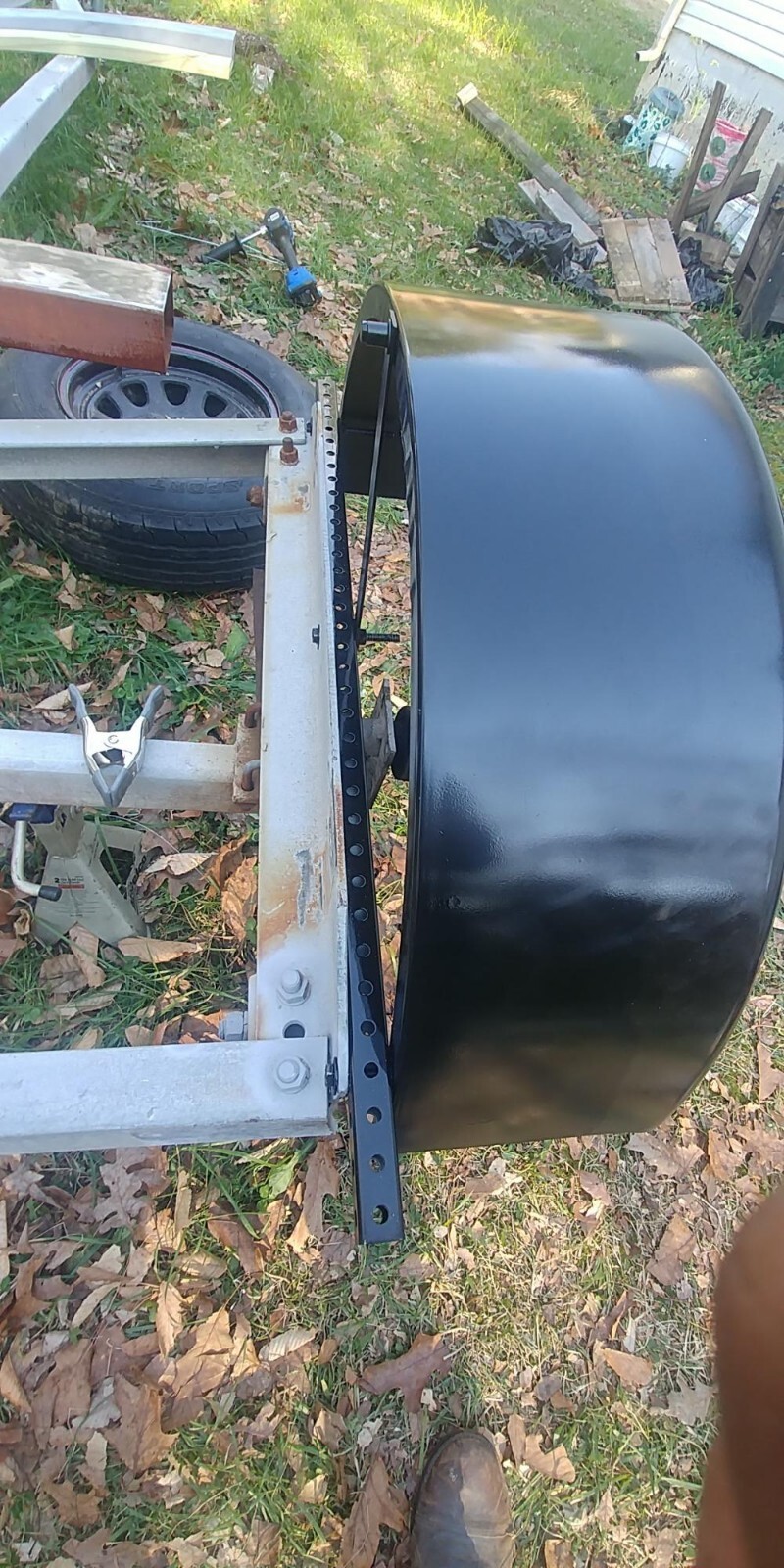 Replacement Round Single Axle Trailer Fenders for 14″-16″ Wheels Boat Trailer
