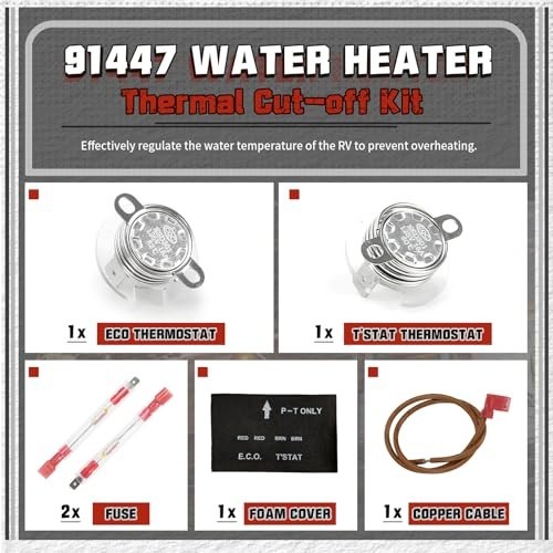3-in-1 RV Water Heater Control Board Kit with Fuse, Thermal Cut Off & Spark Igni