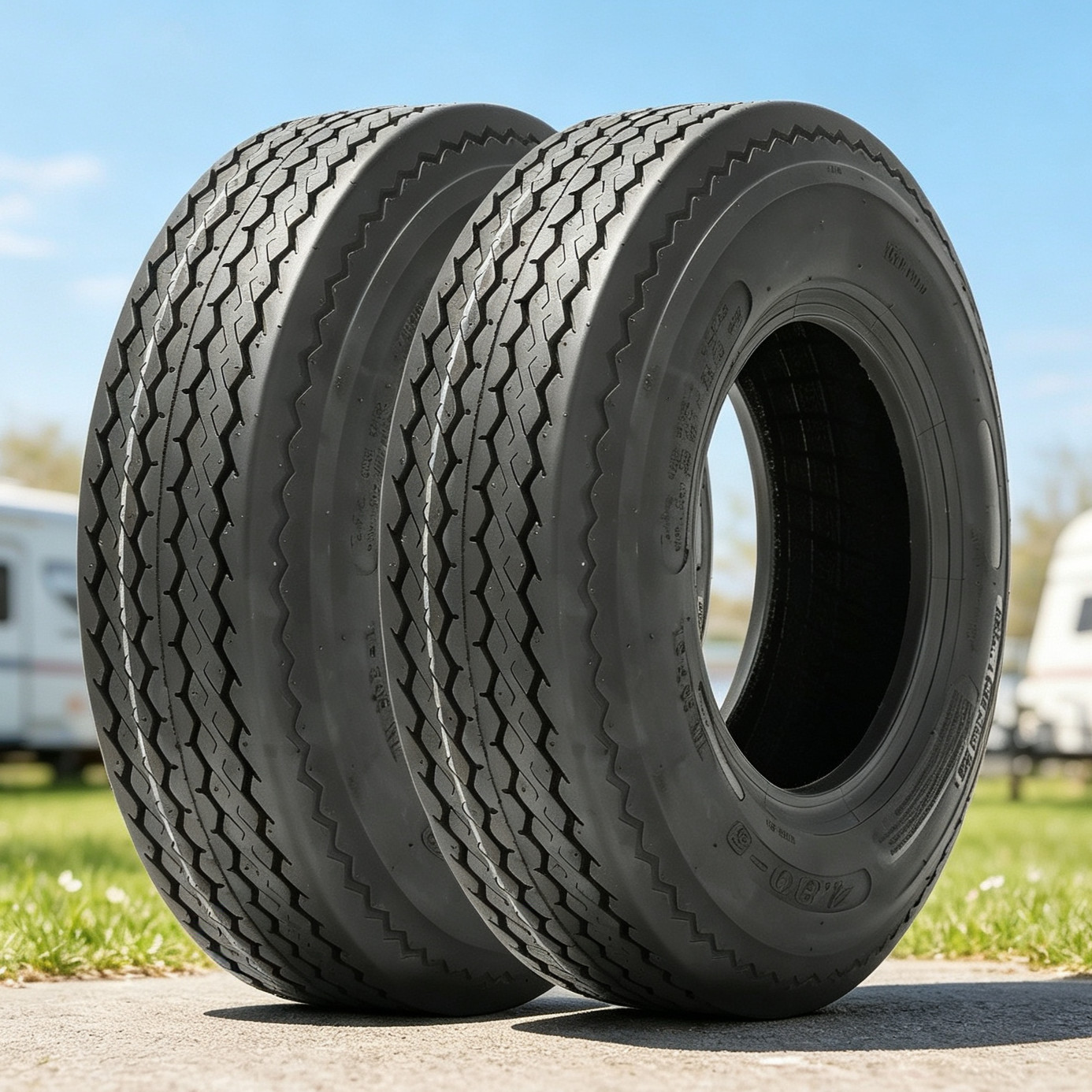 2X 4.80-8 Trailer Tires 4.8×8 6PR Load Range C Heavy Duty Fits 4.80×8 4.8-8