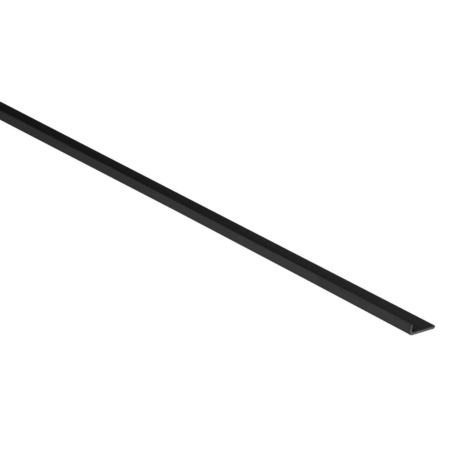 16mm Lipped Plastic Edging White & Black 910mm Long. Desk and Bench Edging