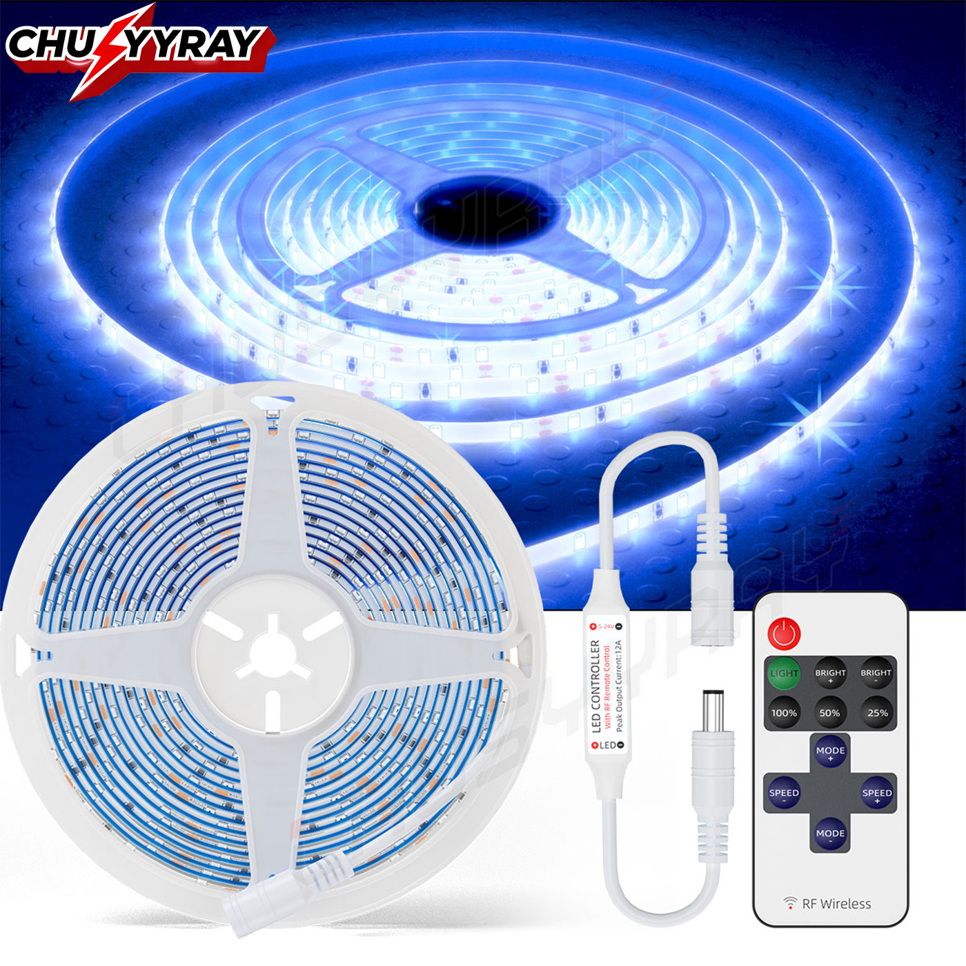 16.4FT LED Awning Strip Light Exterior Camping RV Caravan Boat Roof Wall Lamp 5M
