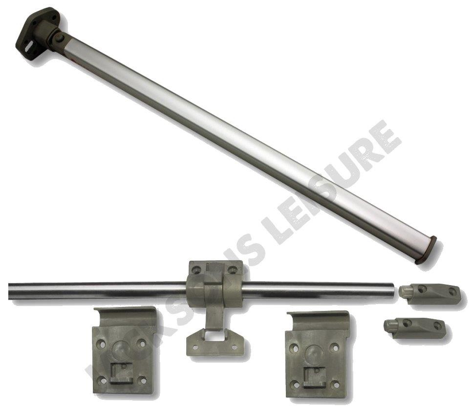 REIMO CAMPERVAN FOLDING TABLE LEG AND MOUNTING RAIL WITH LOCKING LATCH