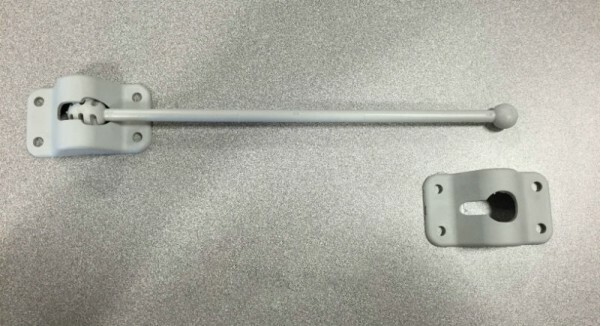 10 Inch Enclosed Cargo Trailer Door Hold Back – Gray