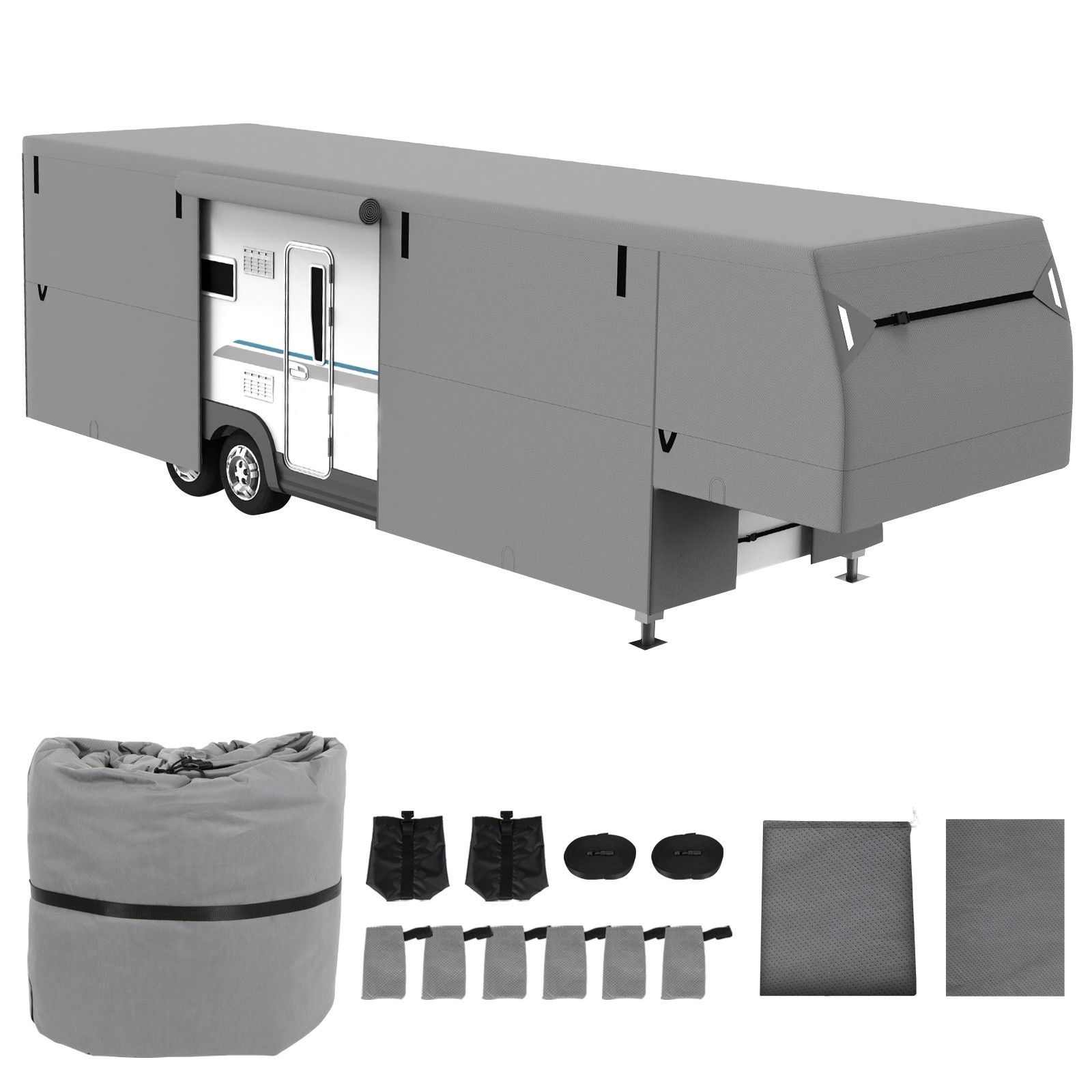 34′-37′ 5th Wheel RV Cover Motorhome Travel Trailer Camper Non-Woven Fabric