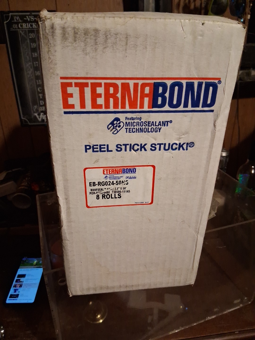 8 ROLLS! Eternabond 2.5″ x 50 ft Roof Leak Repair RV Tape Patch Seal Grey CASE