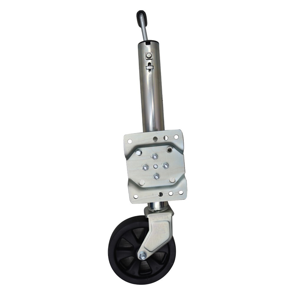 8″ Wheel Rv Trailer Jack Loading 1500lbs Stroke 9.8″ Mounting Screws Jack Stand