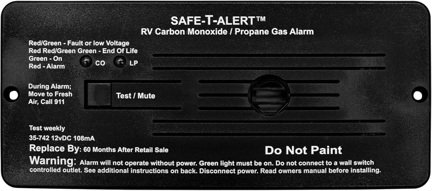 CO/Propane Detector Replacement Rv Lp Gas Alarm Camper Travel Trailer 35-742-BR