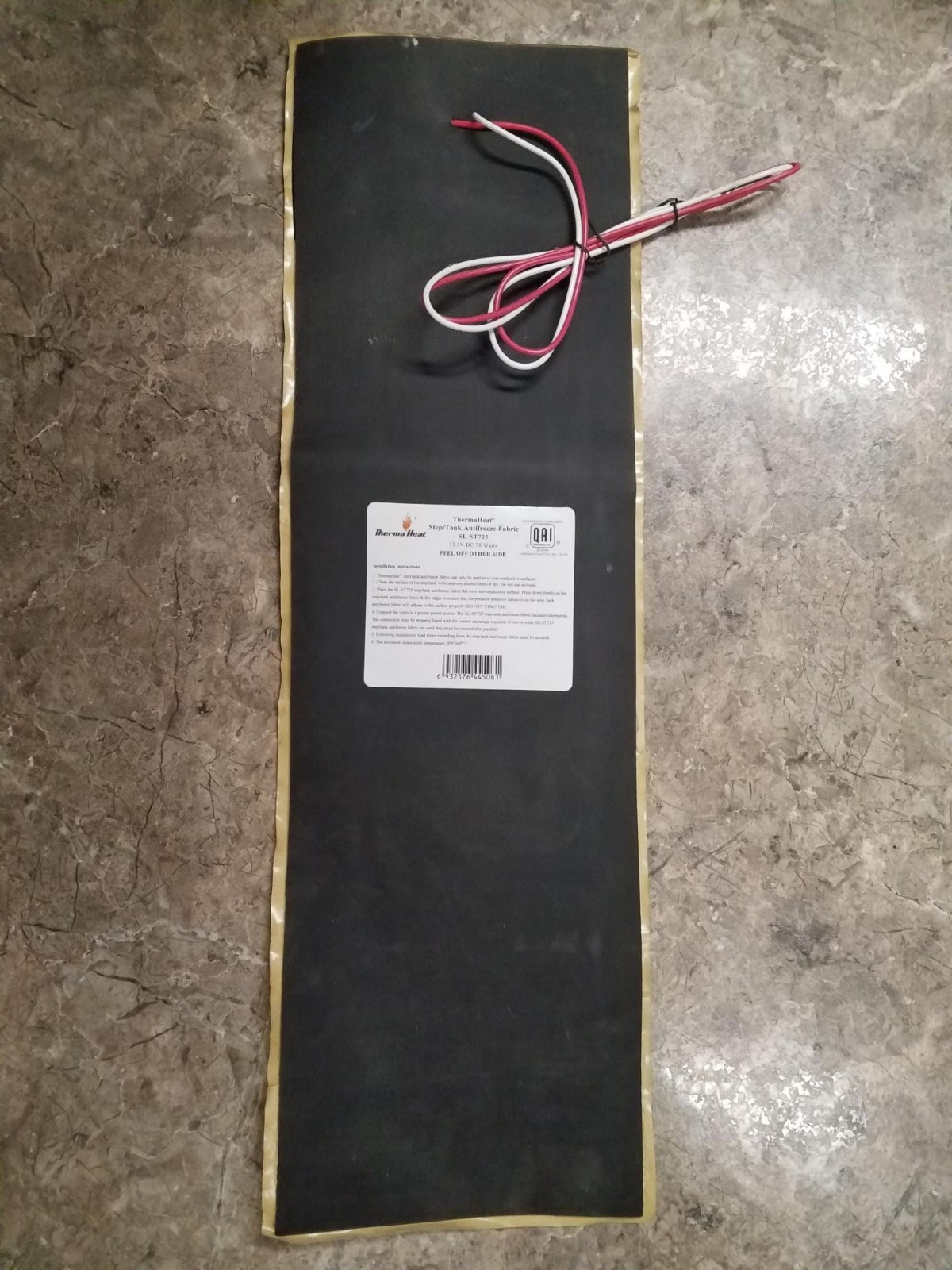 Water Holding Tank Heater Pad SL- ST725 STEP/TANK 13.5 V DC 78 WATTS RV Camper