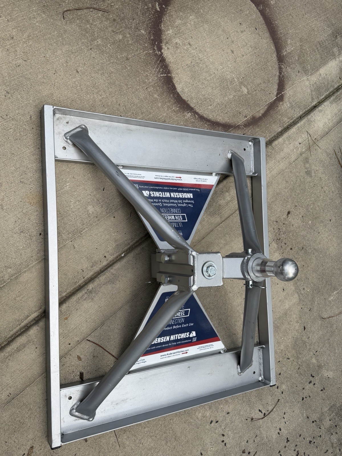 SALE-ANDERSON 5th wheel hitch with mfg LIFETIME warranty , lightweight 37lbs