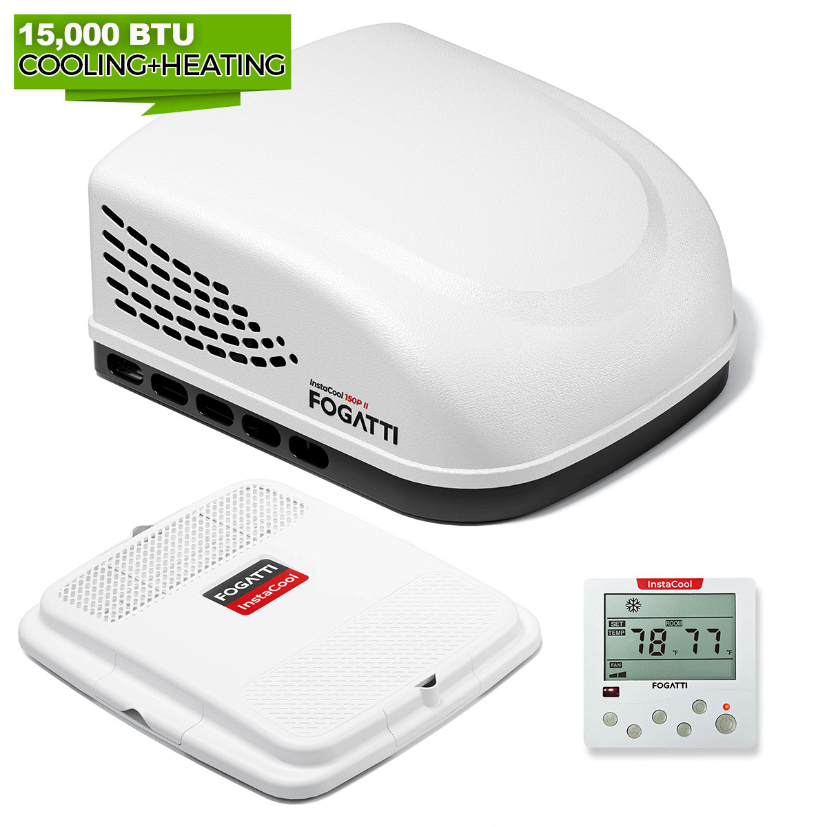 RV Air Conditioner 11000-16000BTU Rooftop Camper AC Unit for Cooling + Heating