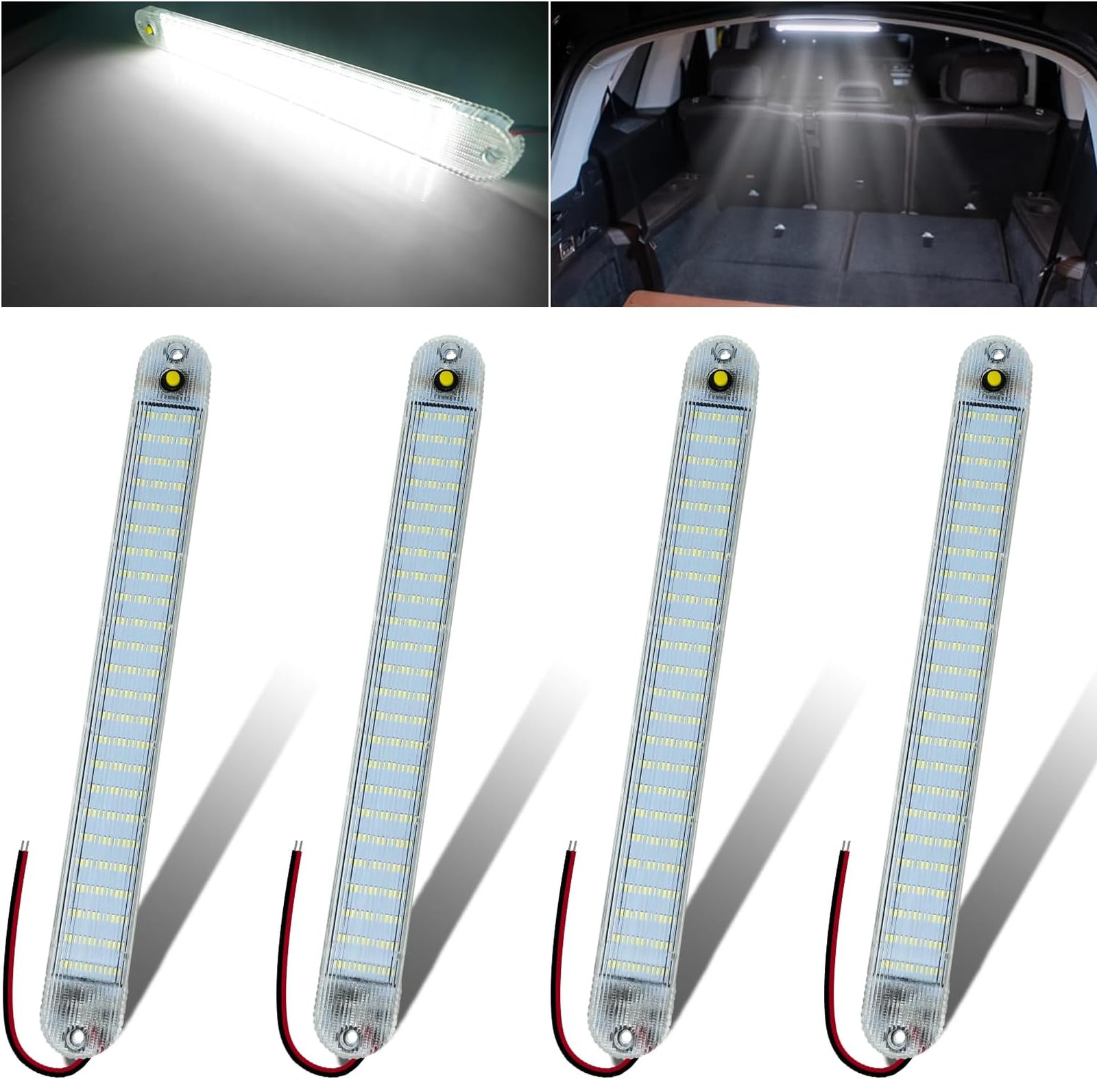 12V LED Interior Light Bar 11 Inch White 6500K for RV Truck Trailer Van Camper
