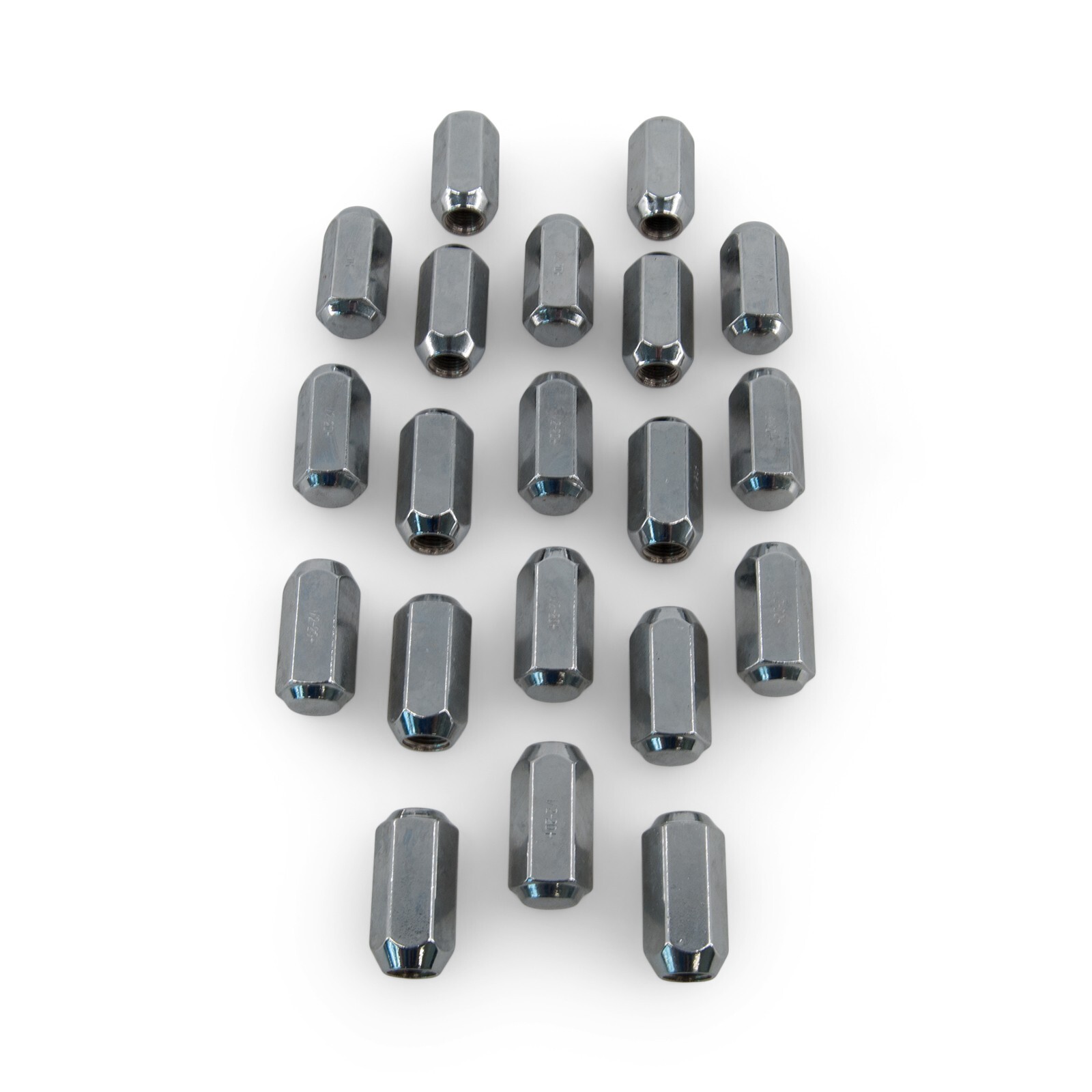 (20)- Boat Trailer or Utility Trailer Long Chrome Acorn Lug Nuts 1/2-20 Threads