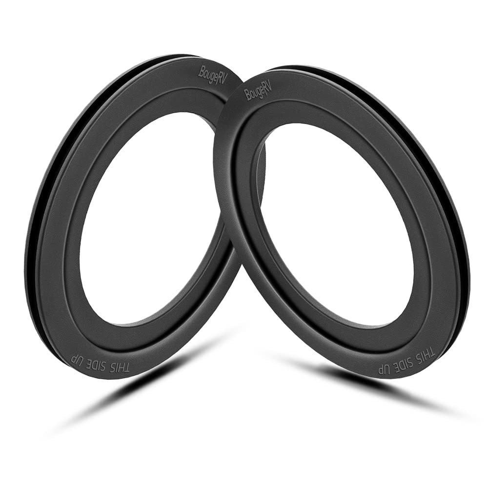 2 Pack Black RV Toilet Flush Ball Seal Replacement Accessories