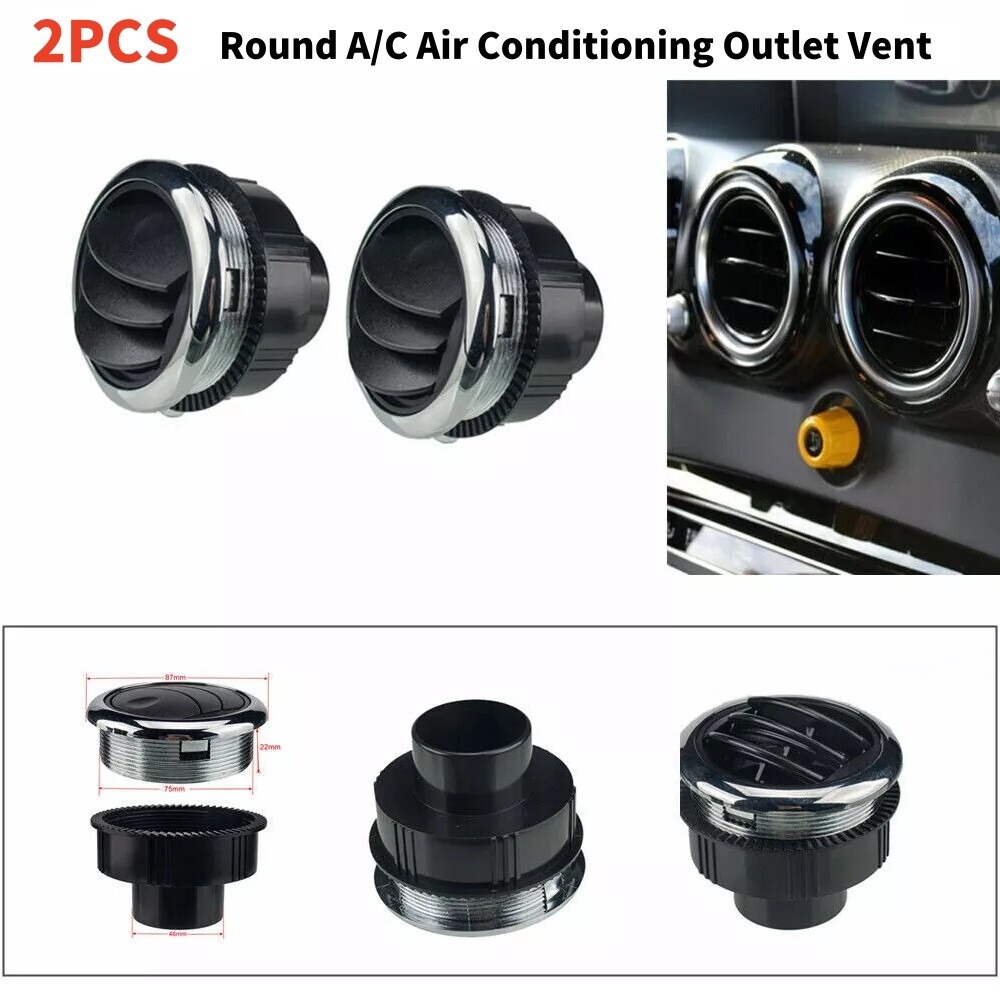 46MM Rotating Vent Air Outlet Round Ceiling for Car RV Bus A/C Air Conditioner