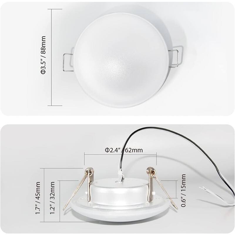 3.5″/4.5″LED Recessed Ceiling Light 12V RV Camper Closet Under Cabinet Puck Lamp
