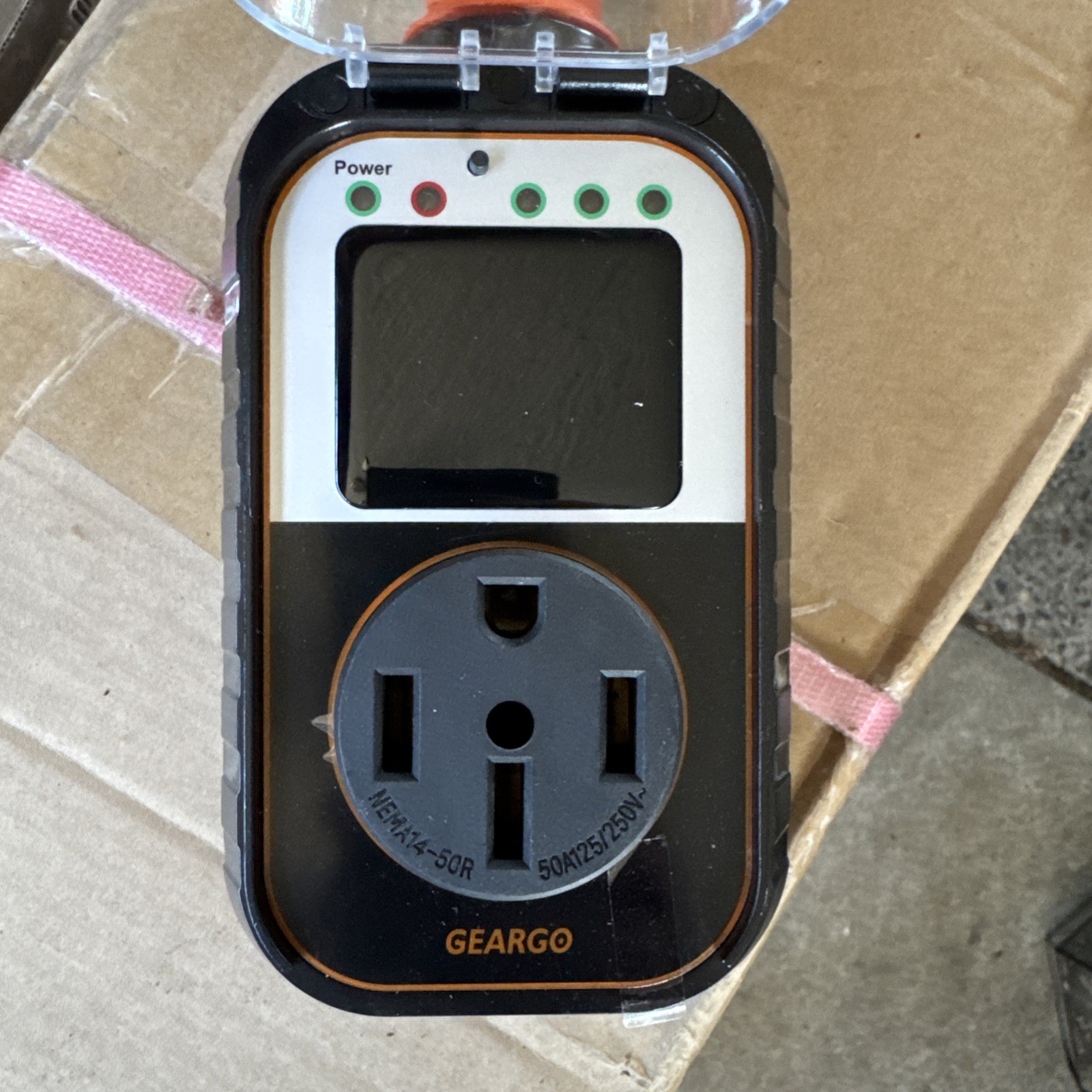 50Amp RV Circuit Analyzer Surge Protector W/App Control LED 18000J Power Adapter