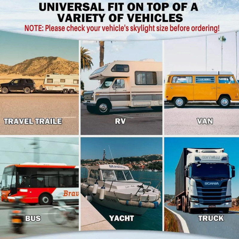 12V Parking A/C Unit For Motorhome Camper Trailer Rooftop RV Air Conditioner