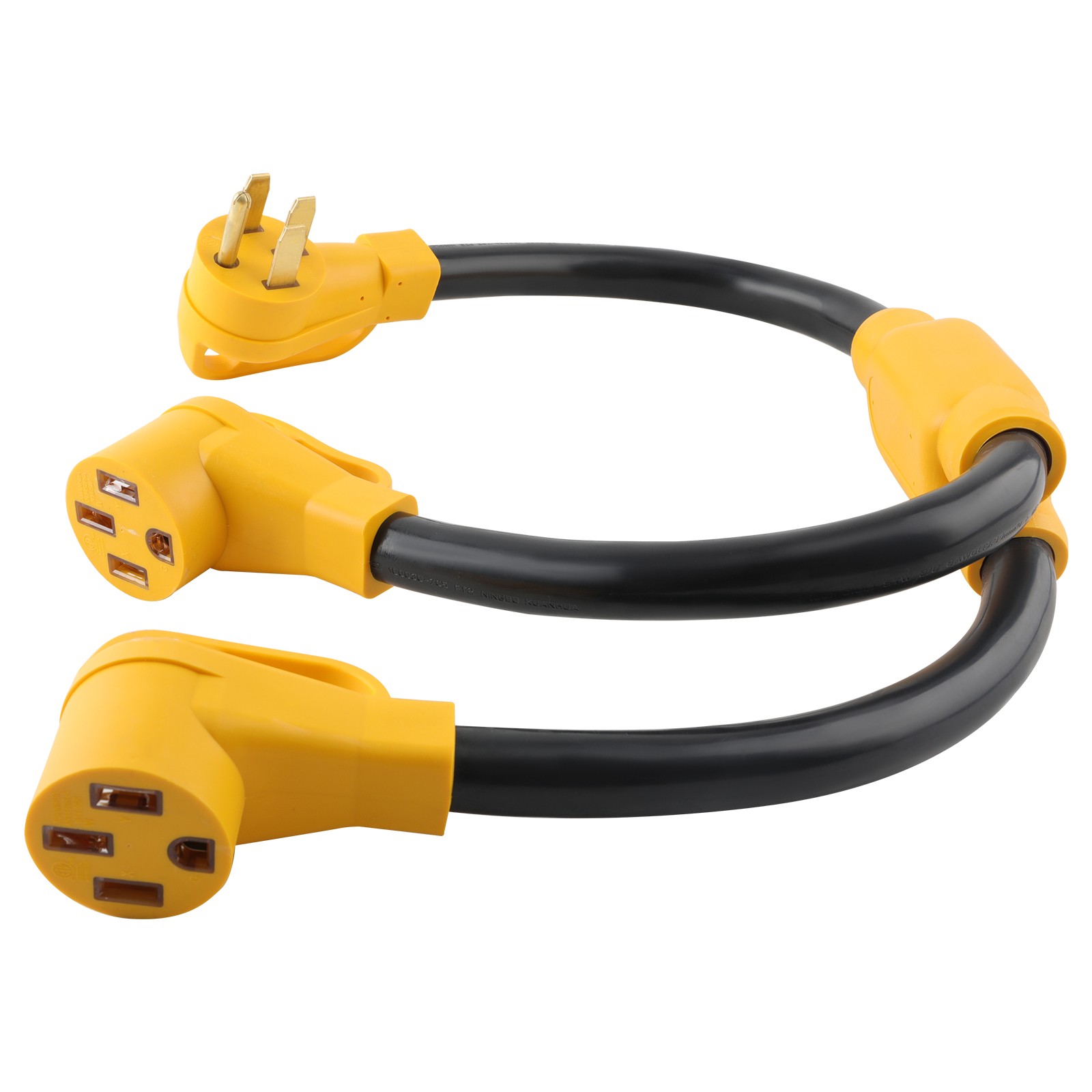 NEMA 14-50P to 2X 14-50R 50 Amp Y Splitter RV Adapter For Tesla Model 3/S/X/Y