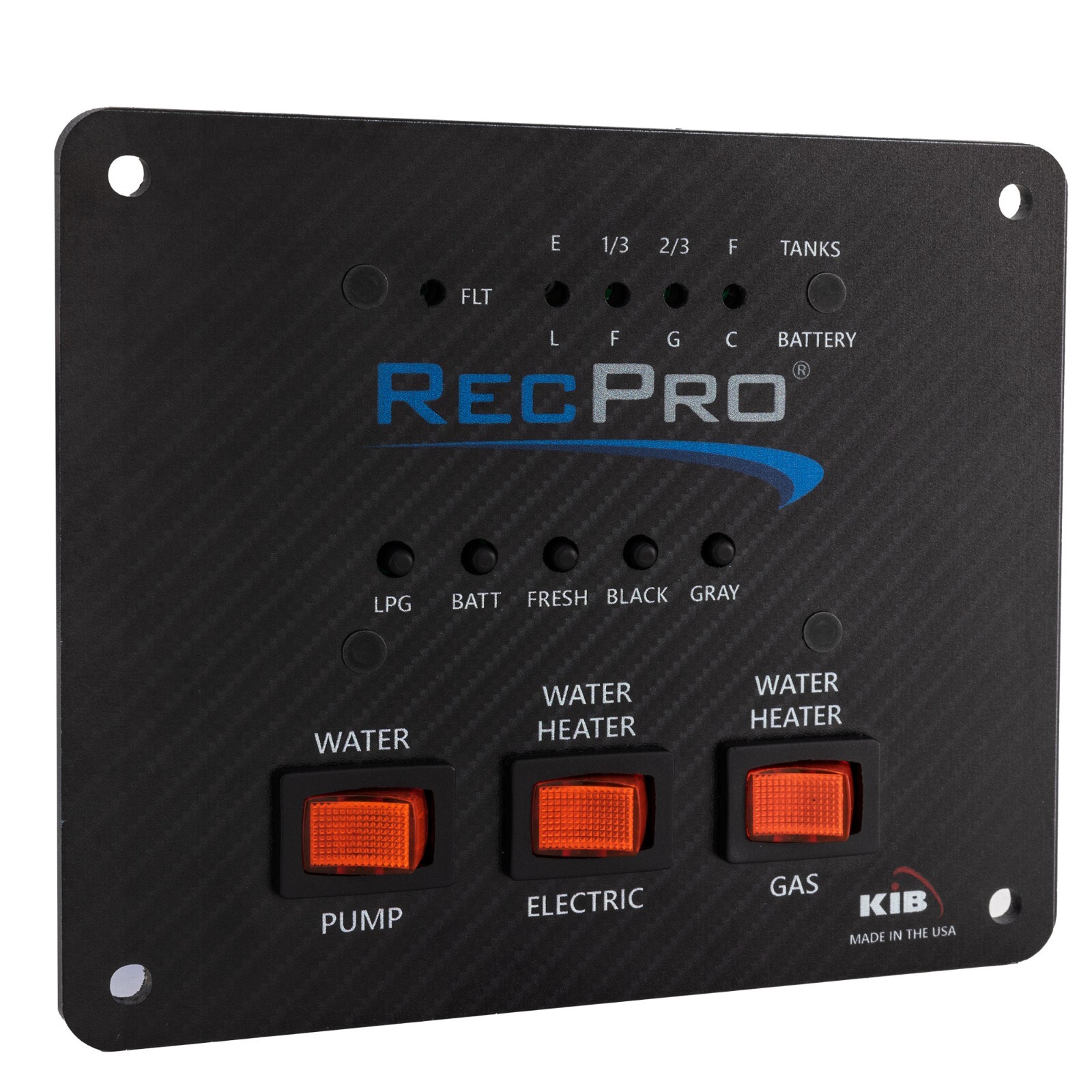 RecPro RV Tank Sensor Monitor Panel | Switch for Pump, Gas, Heater, Electric