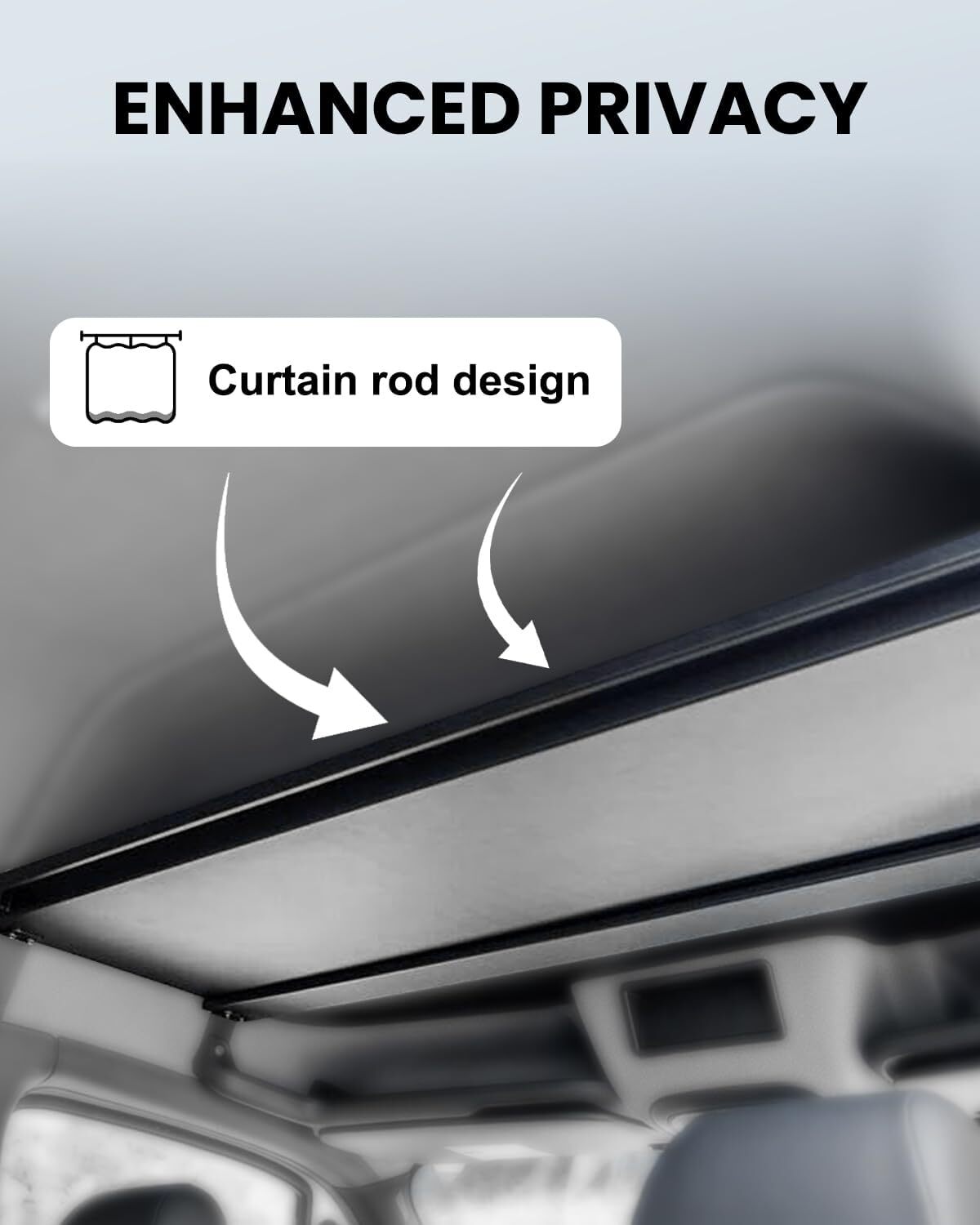 NEW Aluminum Van Headliner Shelf Fit for FORD TRANSIT 2014-2024