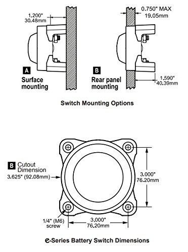 SEAFLO SFCBS-300-202 SINGLE CIRCUIT ON/OFF BATTERY DISCONNECT SWITCH *C6