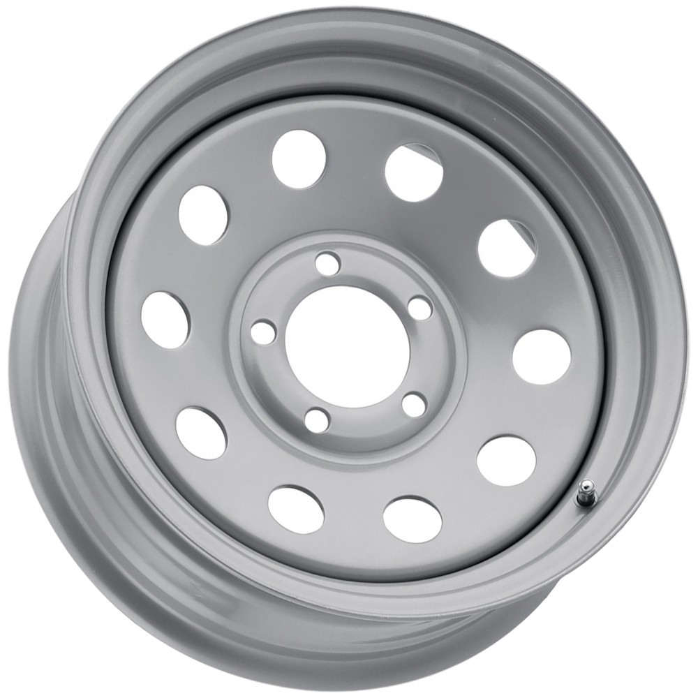 (Set of 4) Vision 70 Trailer Mod 14×5.5 5×4.5″ +0mm Silver Wheels Rims 14″ Inch