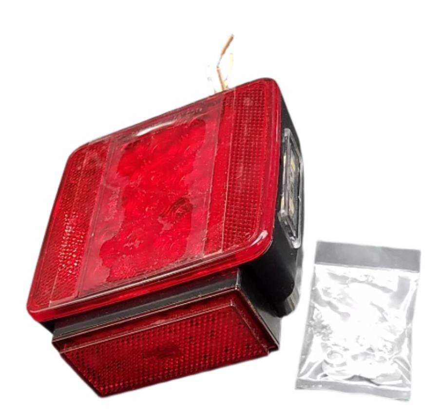 LED Red/Clear Acrylic Lens Left Hand Combo Box Light 2 Stud Hardwired 12 V