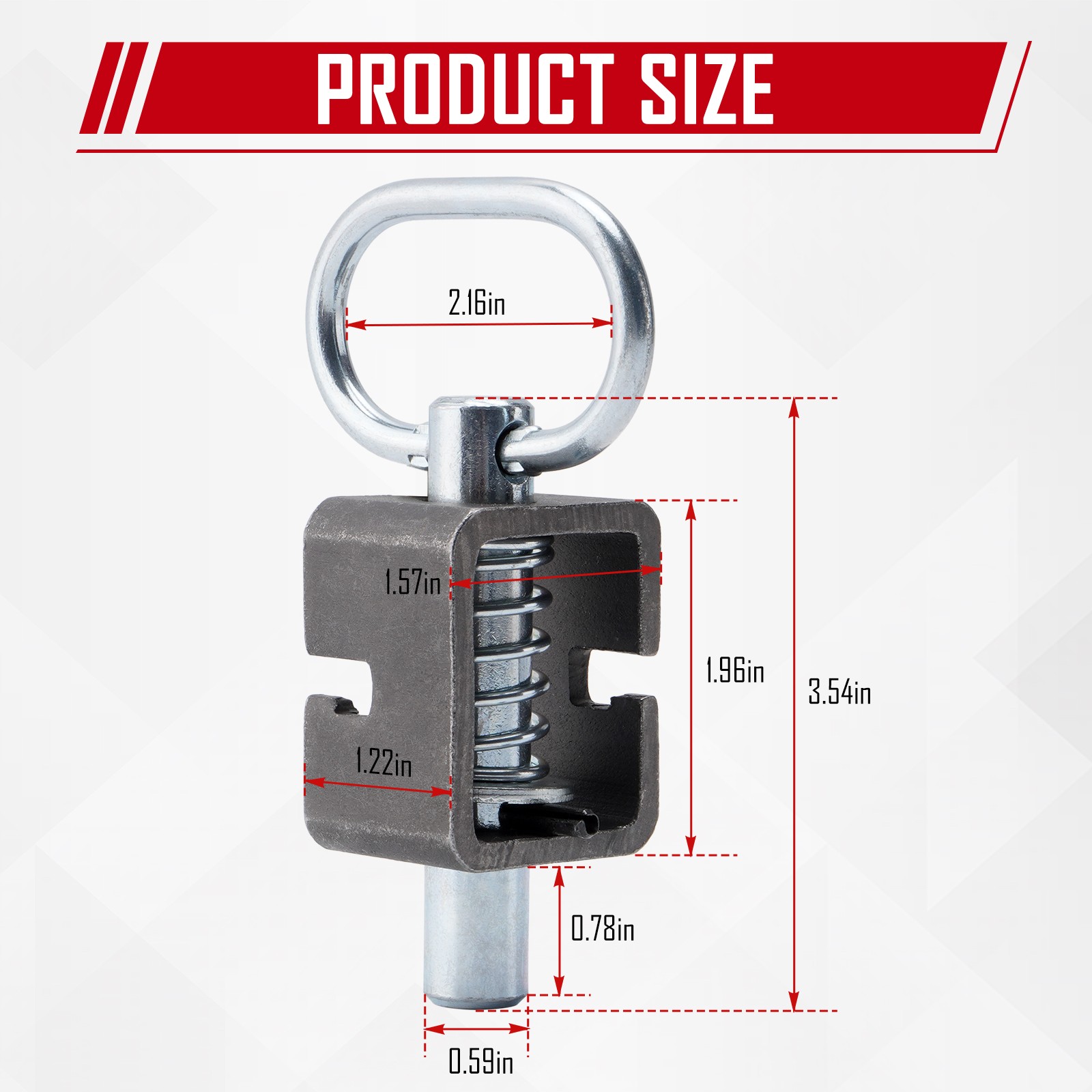 2 Pack Spring Pin Latch Lock For Utility Trailer Tail Gate Loaded Heavy Duty