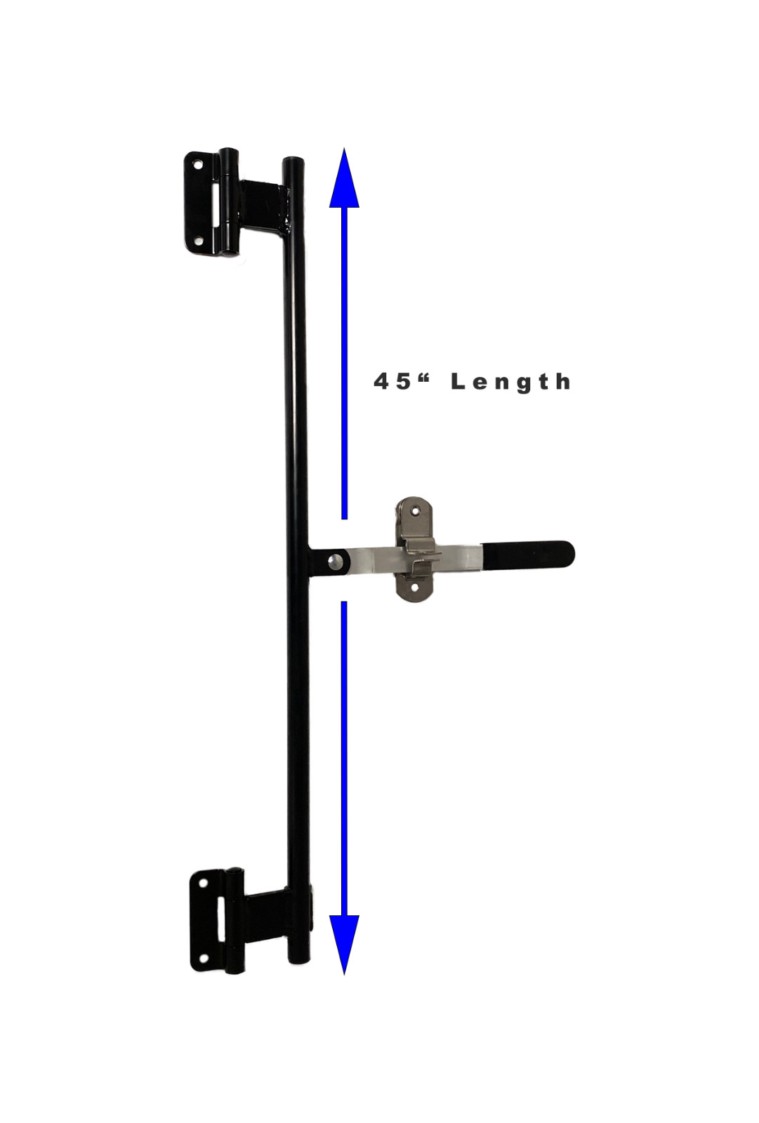 45″ Aluminum Black Cargo Trailer Swing Door Hinged Cam Bar Lock Hasp Utility