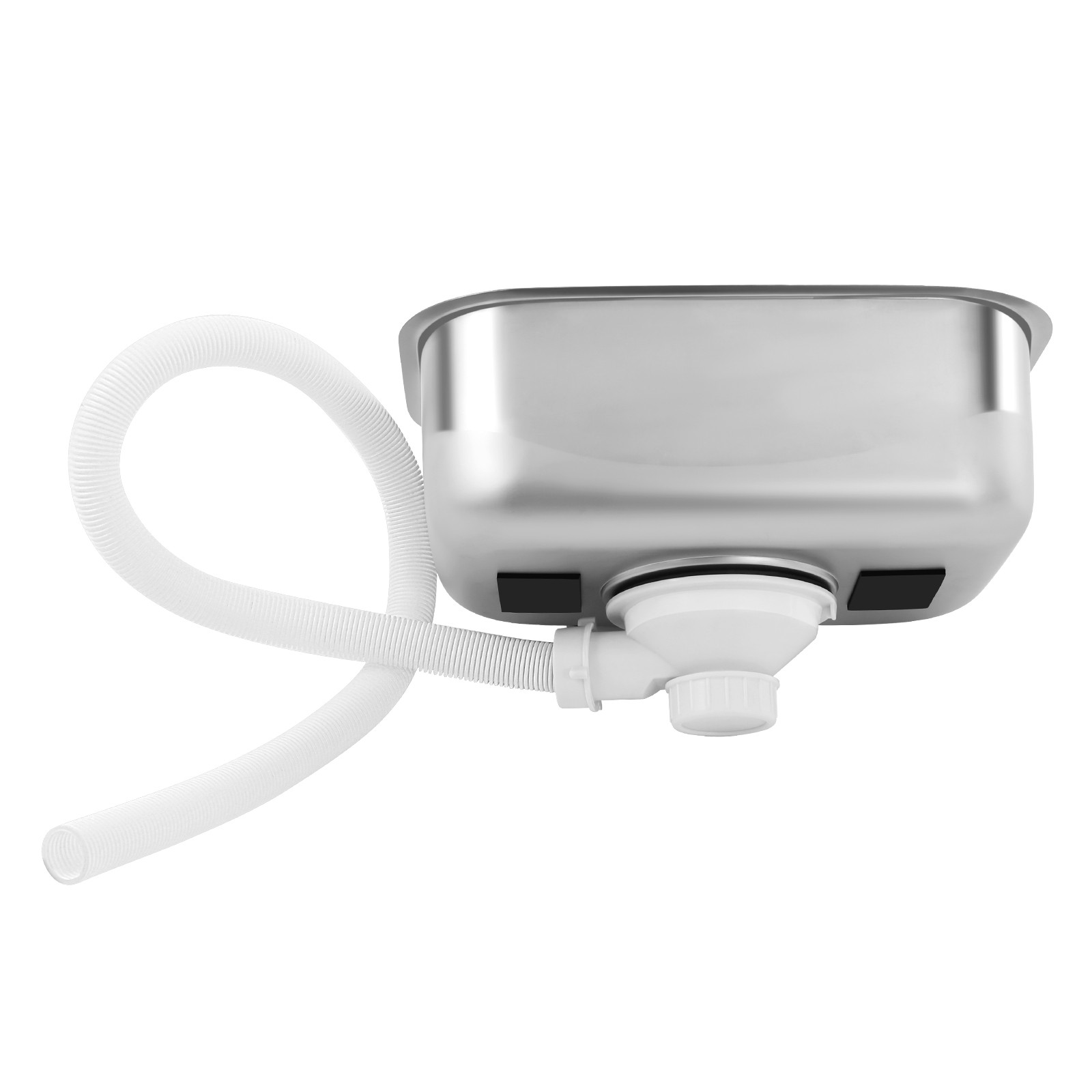 RV Kitchen Sink Hand Wash Basin w/ Water Outlet Caravan Camper Stainless Steel