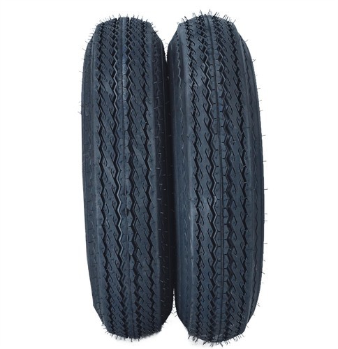 2PC 5.30-12 5.30×12 530-12 Trailer Tires w/12″Rim 5 Lug on 4.5″ 6PR Load Black