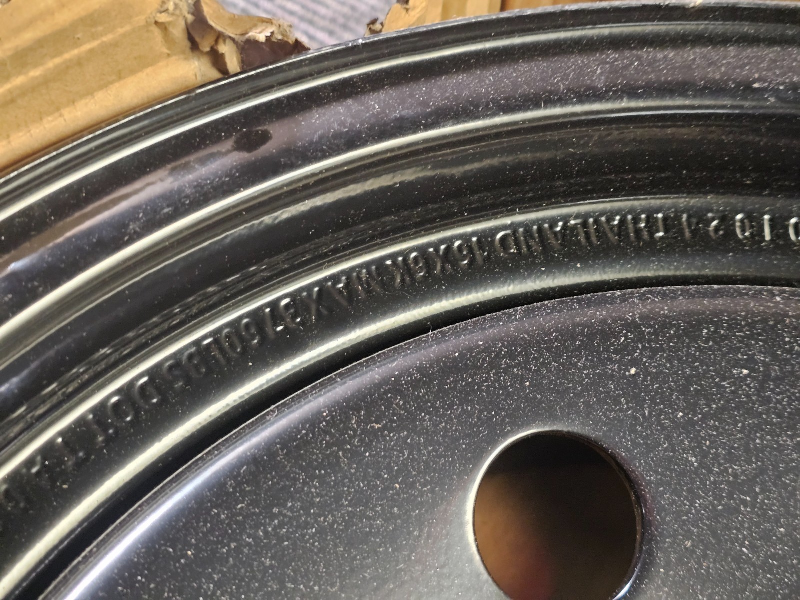 (QTY 1) Vision JG70 Black Steel Mod Wheel Rim Trailer 16×6 6×139.7 0mm