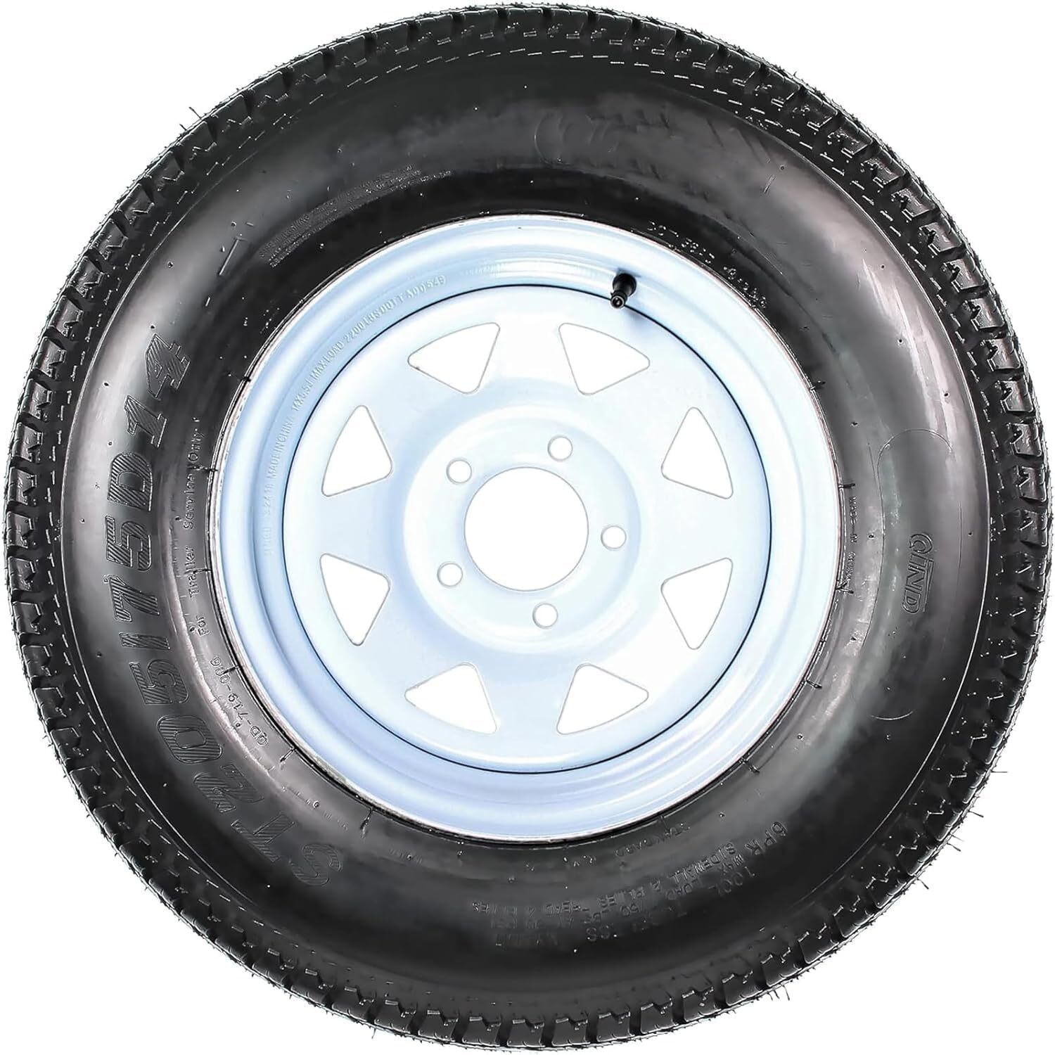 2PCS ST205/75D14 Trailer Tires and Wheels with 14″ Rim 5 Lug on 4.5″ 205 75