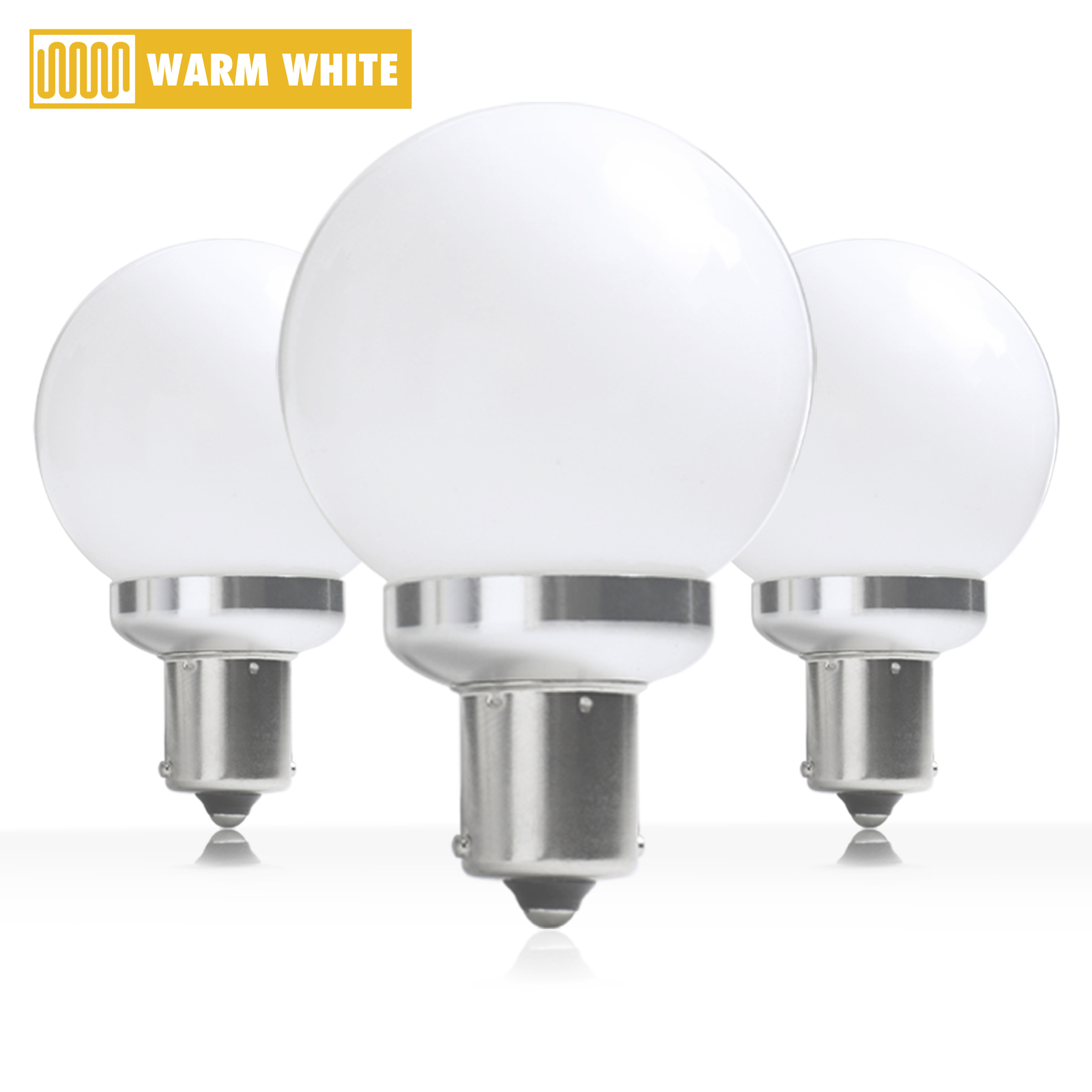 Leisure LED Vanity 12 Volt RV Led Light Bulbs BA15s 1156 for Trailer Boat WW 3PK