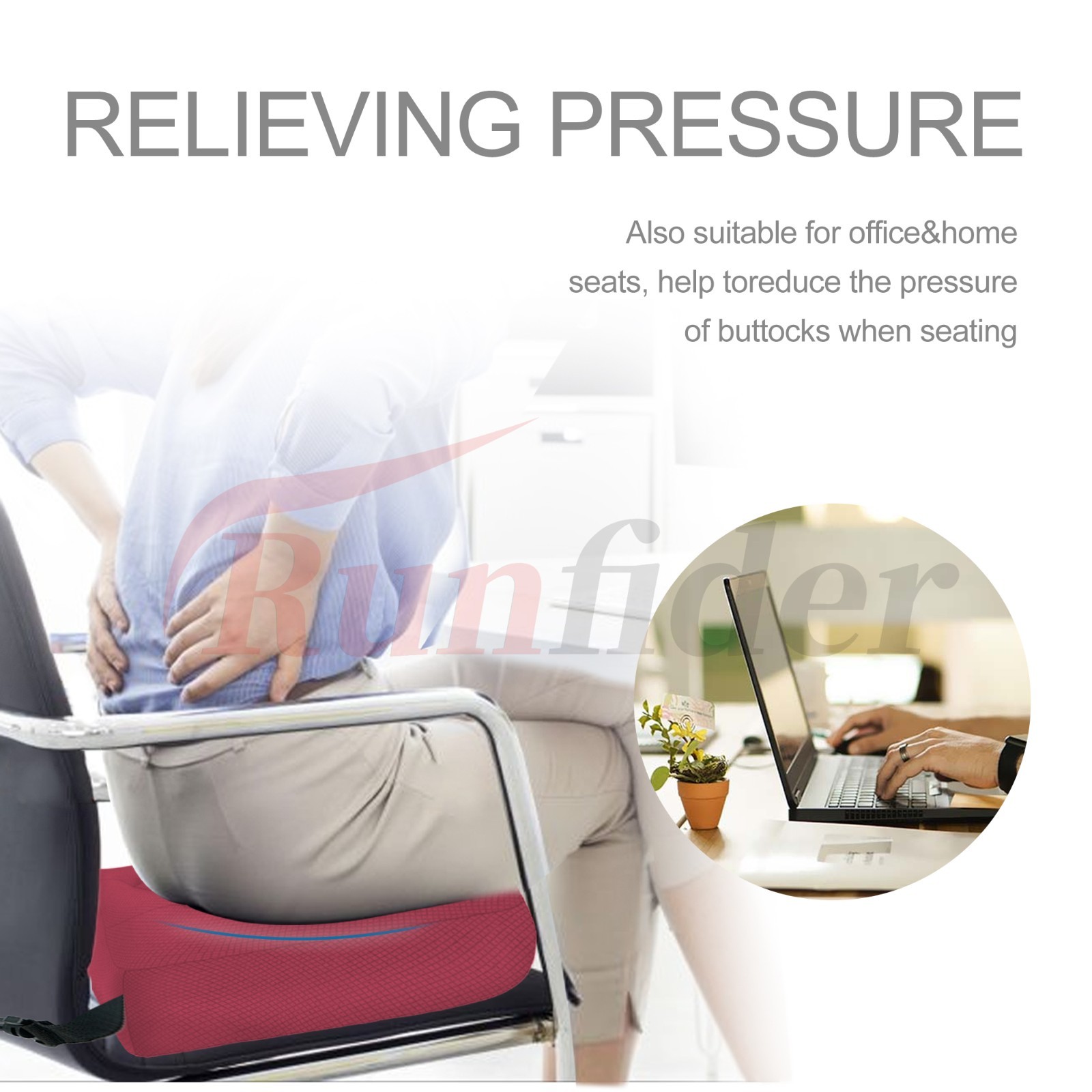 Universal Booster Cushion with Adjustable Height & Security Straps-Pink