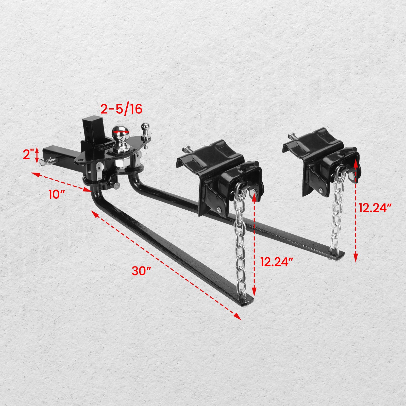 2″ Weight Distribution System Hitch Bar 10000 LBS Up to 10K Fit 2″ receiver tube