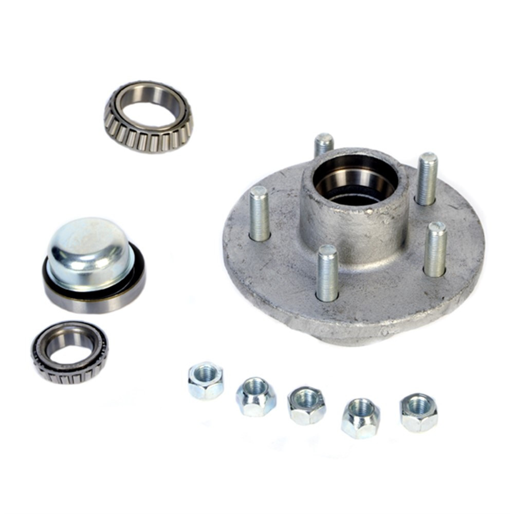 Galvanized GVH84545BX pre-GreasedHub Assembly- 5 on 4.5- Fits Most 3K Axles