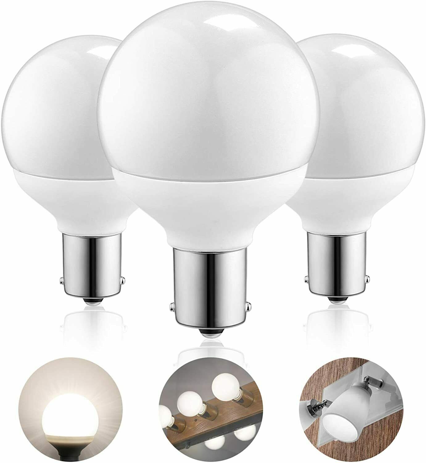 3 LED Interior Light Bulbs For RV 5th Wheel Camper Trailer Motorhome Marine Boat
