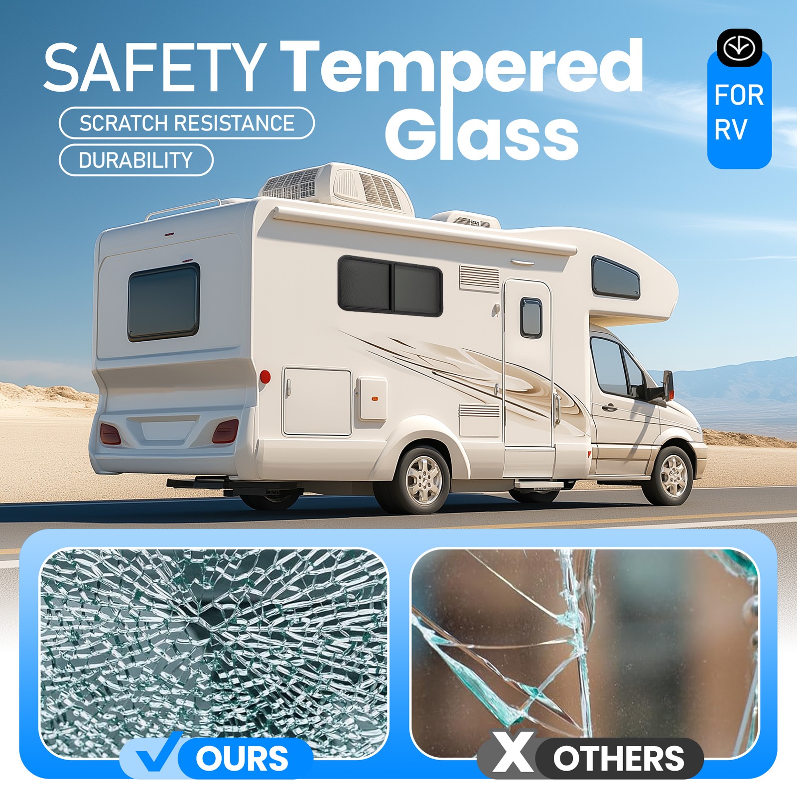 48″ Width X 22″ Height Horizontal Sliding Window W/ Screen For Cargo Trailer RV
