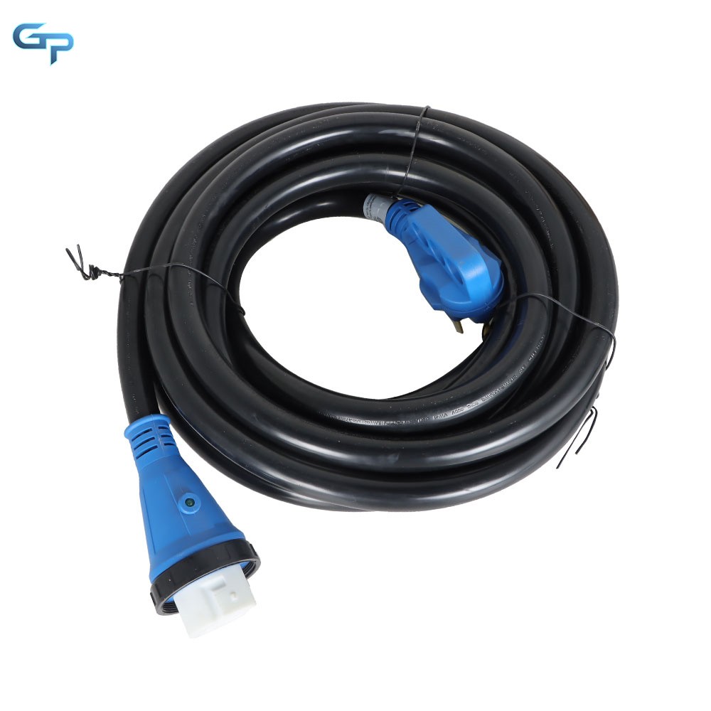 50 Amp Generator Cord and Power Inlet Box 30 FT 125V / 250V