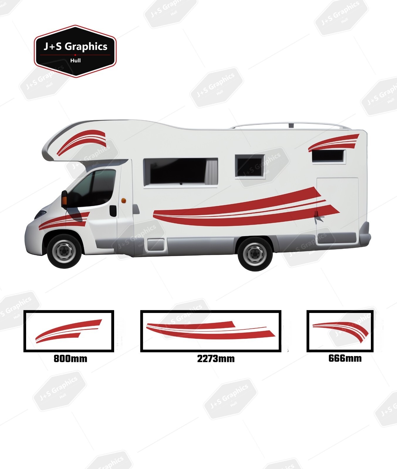 MOTORHOME GRAPHICS STRIPES UNIVERSAL ANY CAMPER VAN CARAVAN STICKERS DECAL CV2