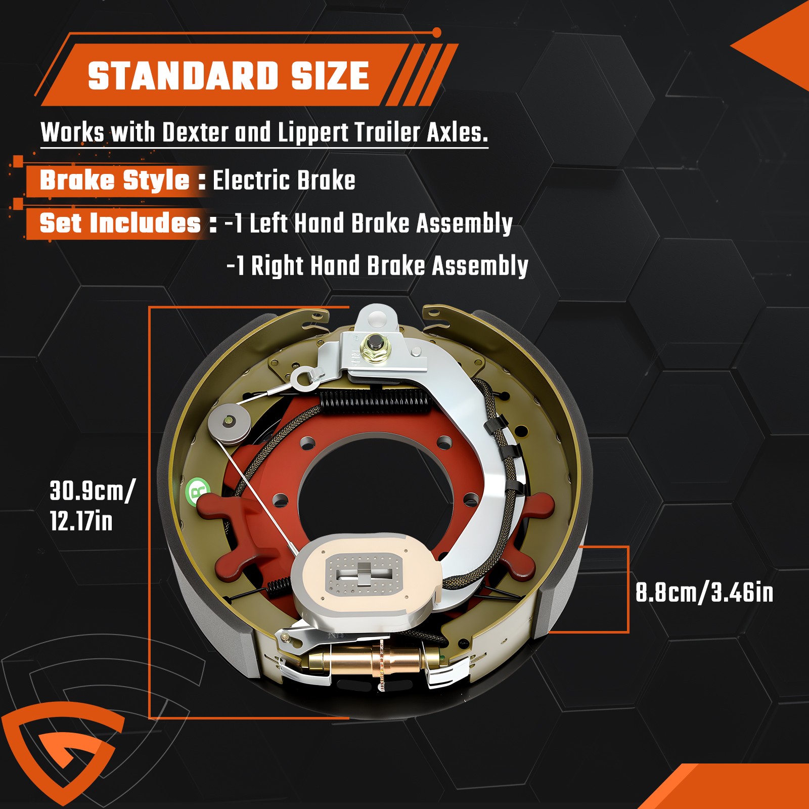 electric brake pair brake for dexter axle brake assembly left right