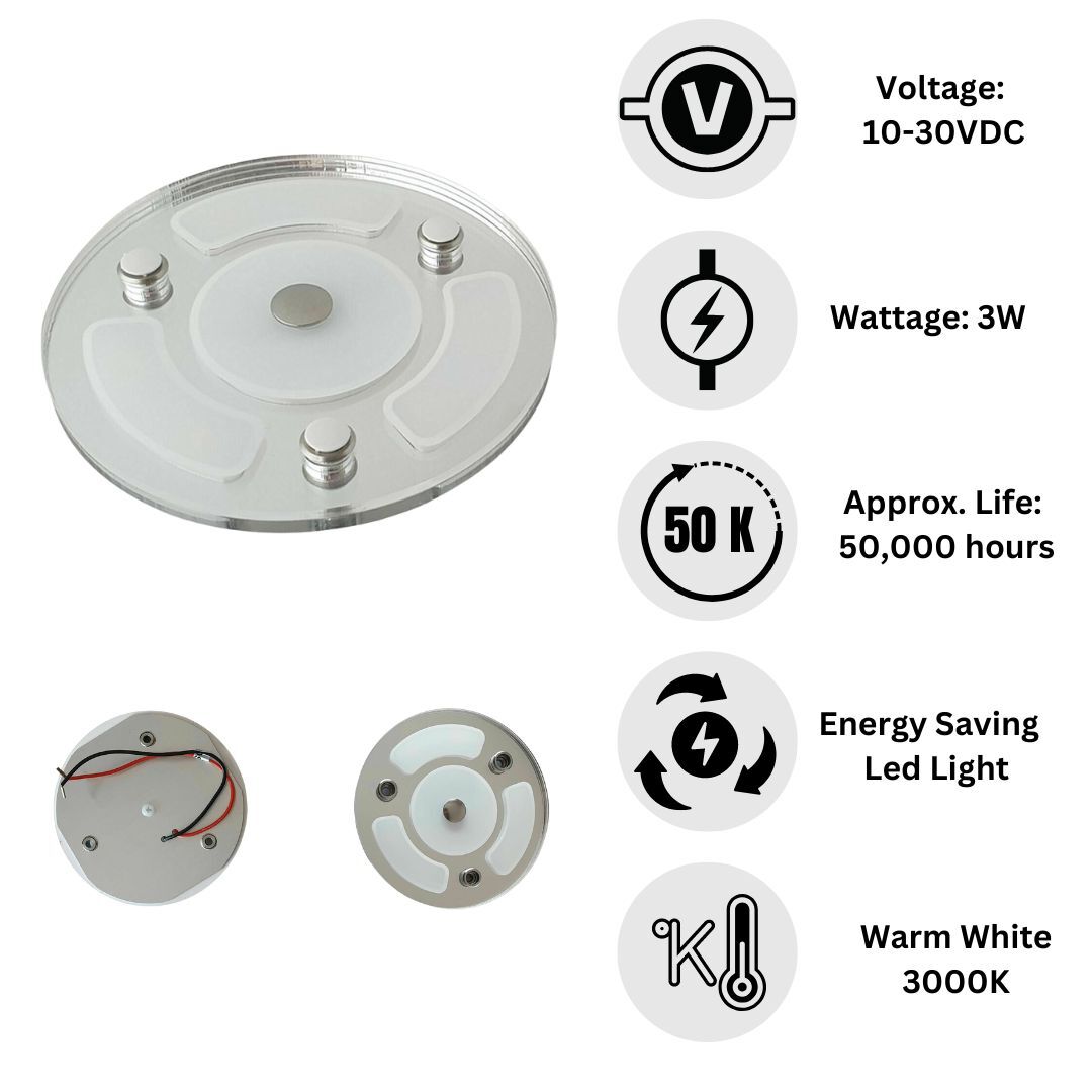 12V 24V LED Spot Light Dimmable Touch Switch Interior Campervan Caravan Boat
