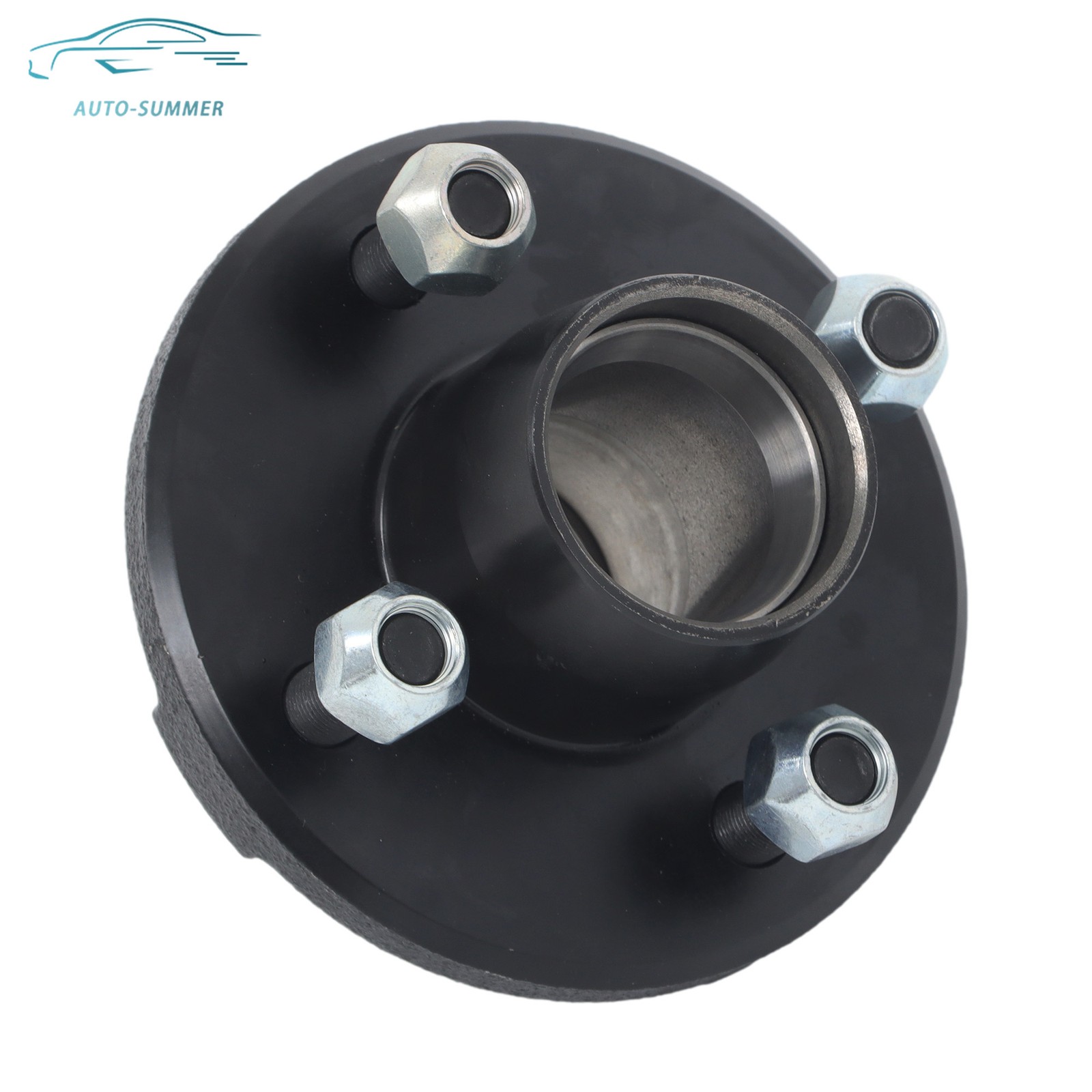 Pair Trailer Hub Bearing Kit 4 Lug 4″ Bolt & Round BT16 1-1/16″ Straight Spindle