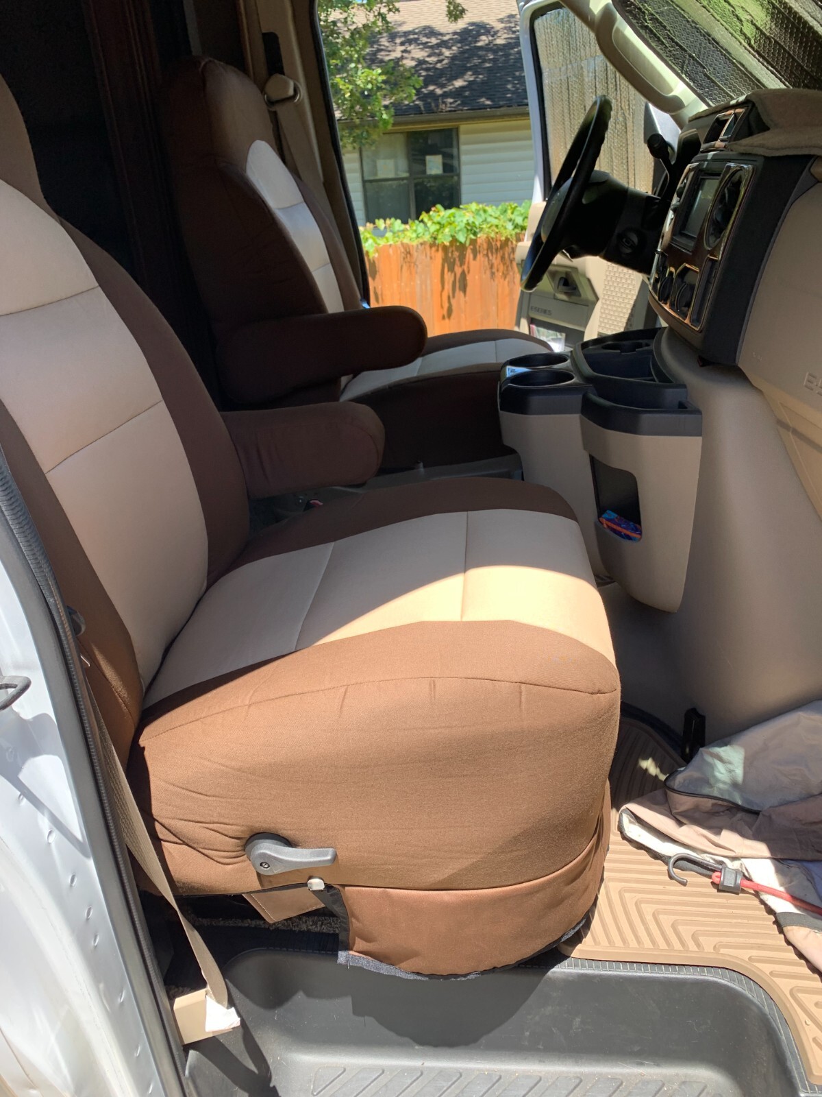 Fits Jayco style B RV Custom made luxurious Seat covers with skirt and armrest