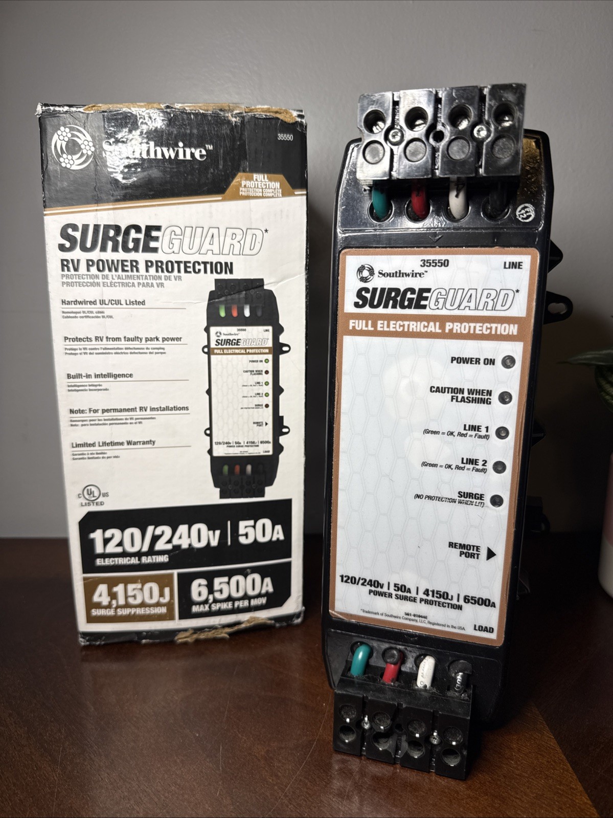 Southwire Surge Guard RV Power Protection 120/240v 50 Amp Model 35550