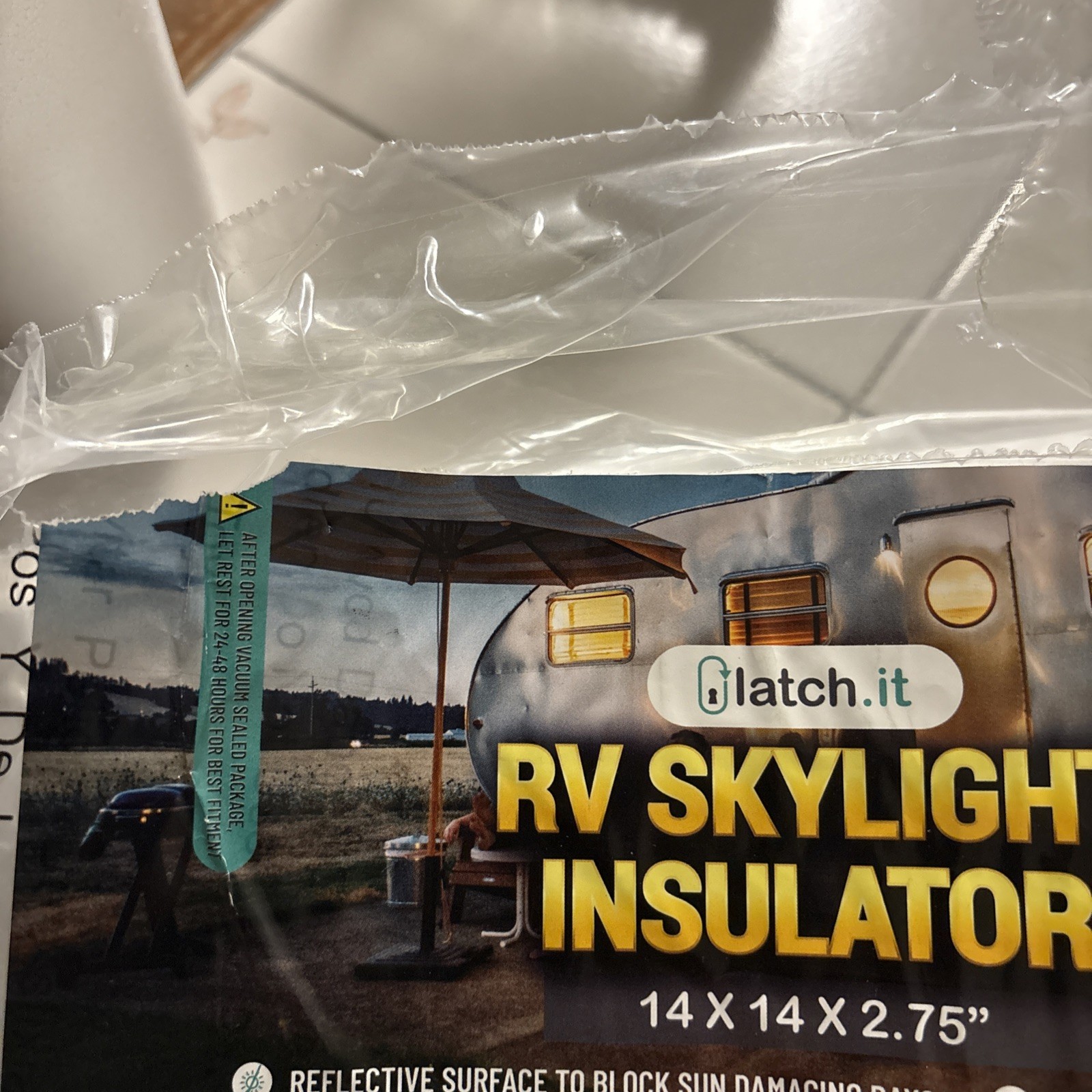 RV Skylight Insulator 14x22x2.75 RV Vent Cover and Skylight Shade,Waterproof RV